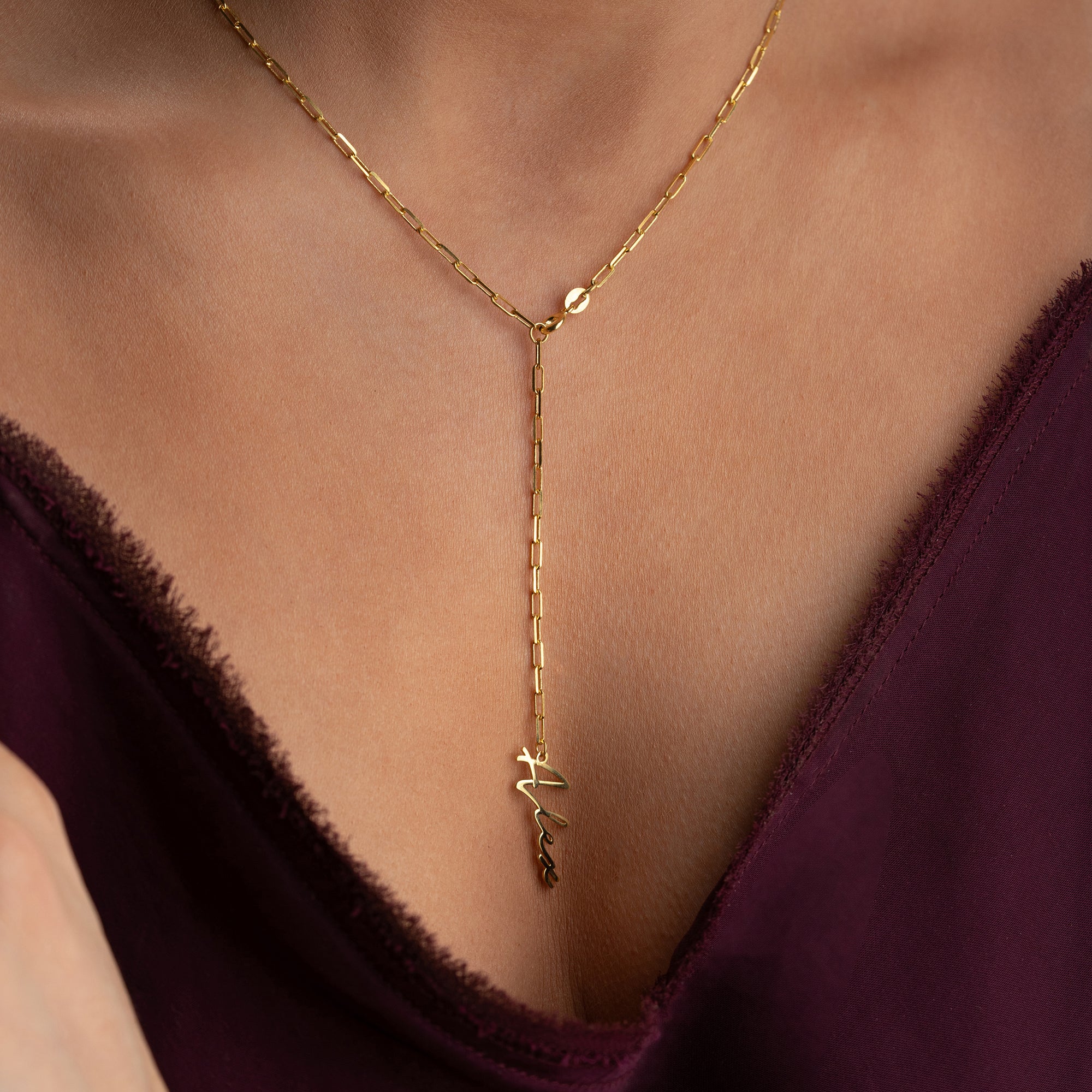 Signature name necklace Seldom - Y - 925 SILVER