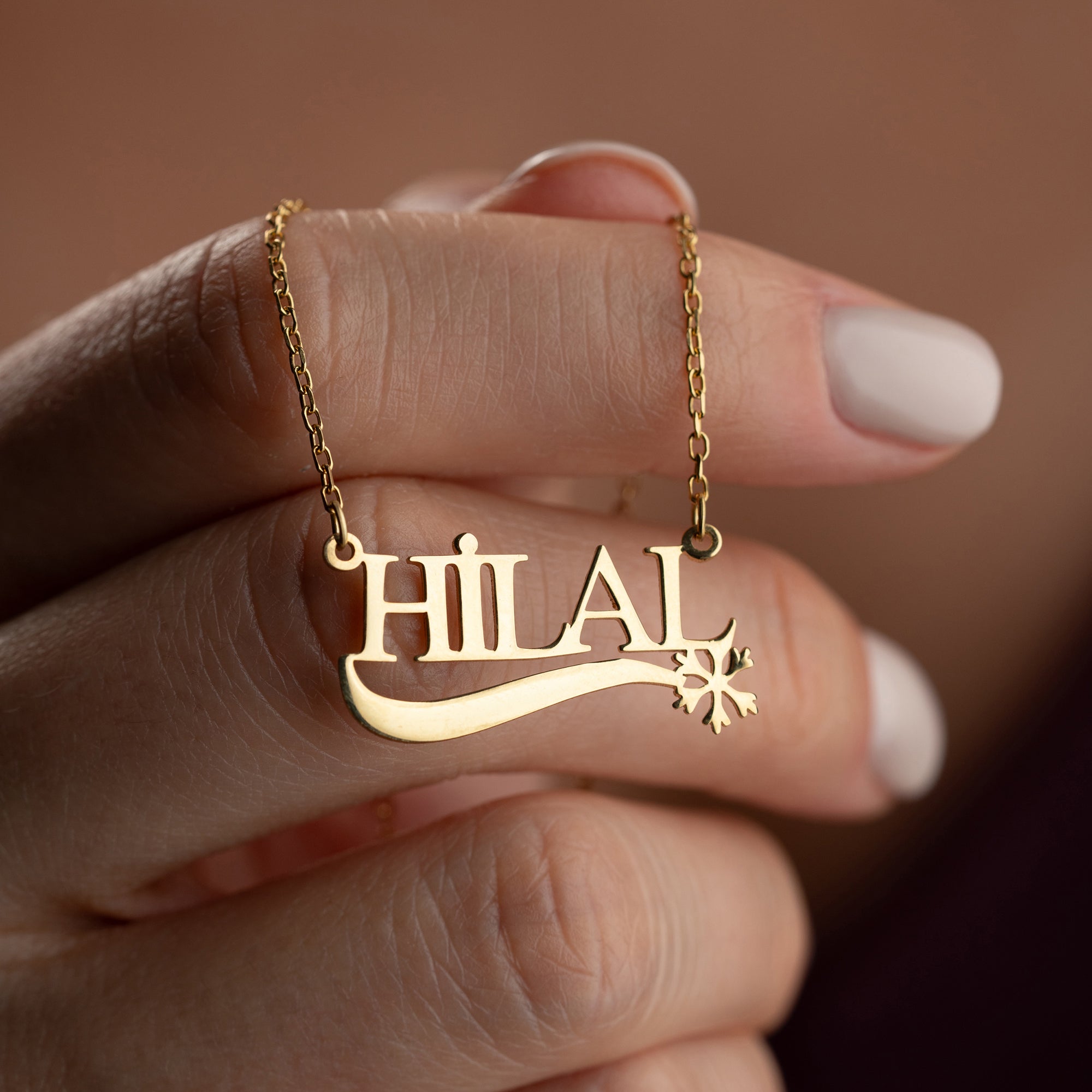 SCHNEEFLOCKE NAMENSKETTE | 925 SILBER