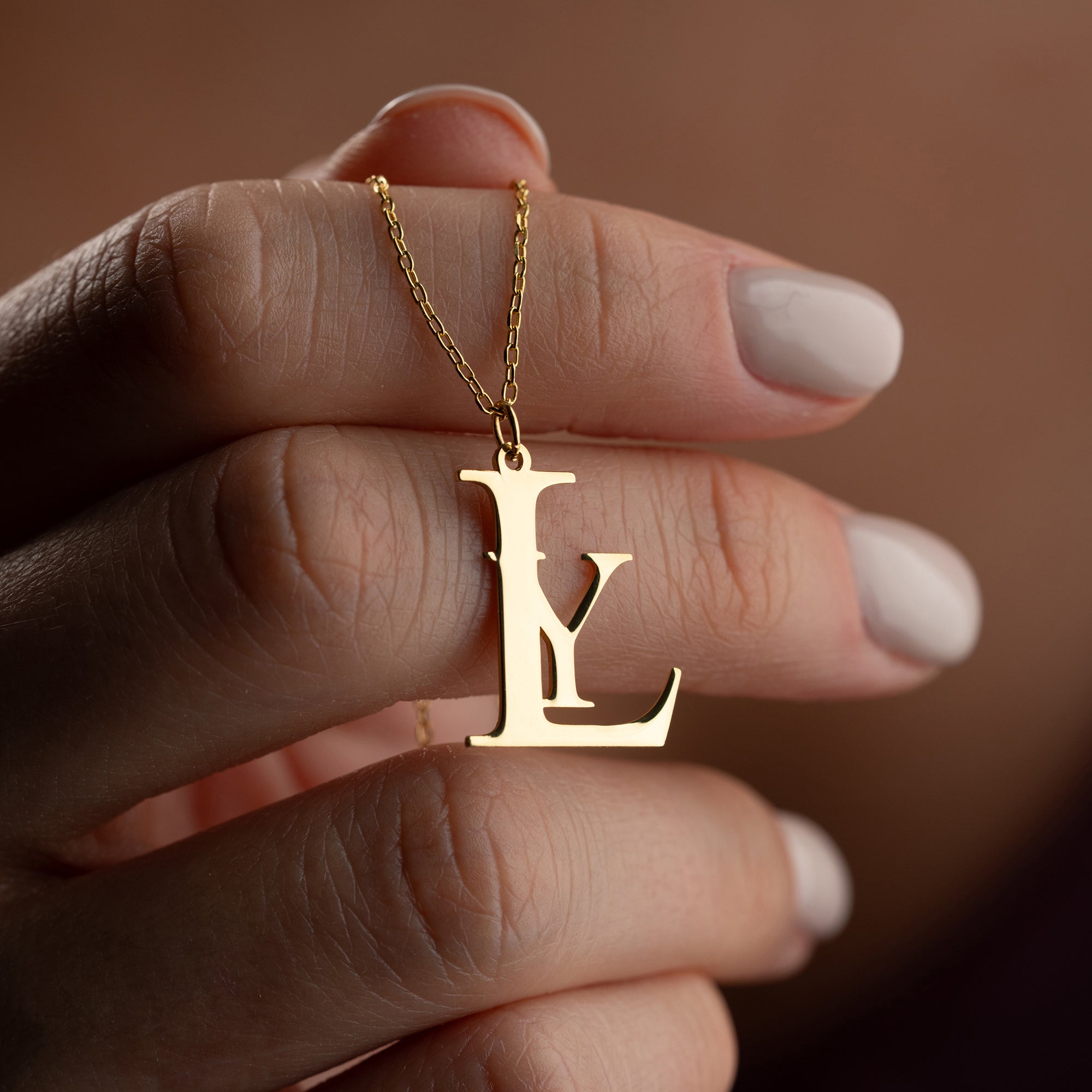 ZWEIER BUCHSTABEN HALSKETTE | 925 SILBER