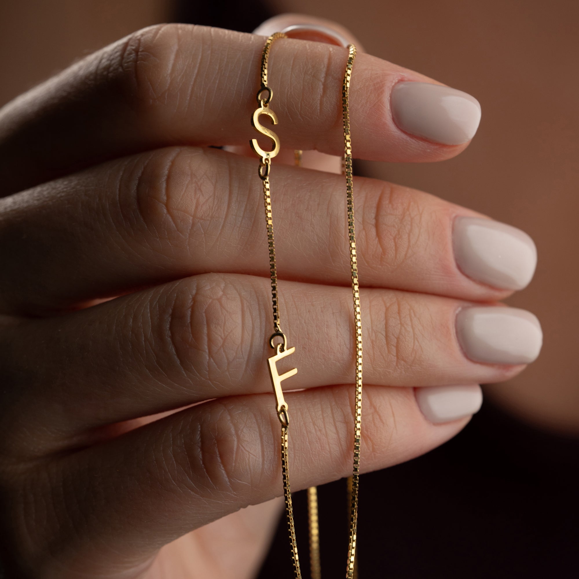 CUBIC DUO BASIC BUCHSTABEN HALSKETTE | 925 SILBER