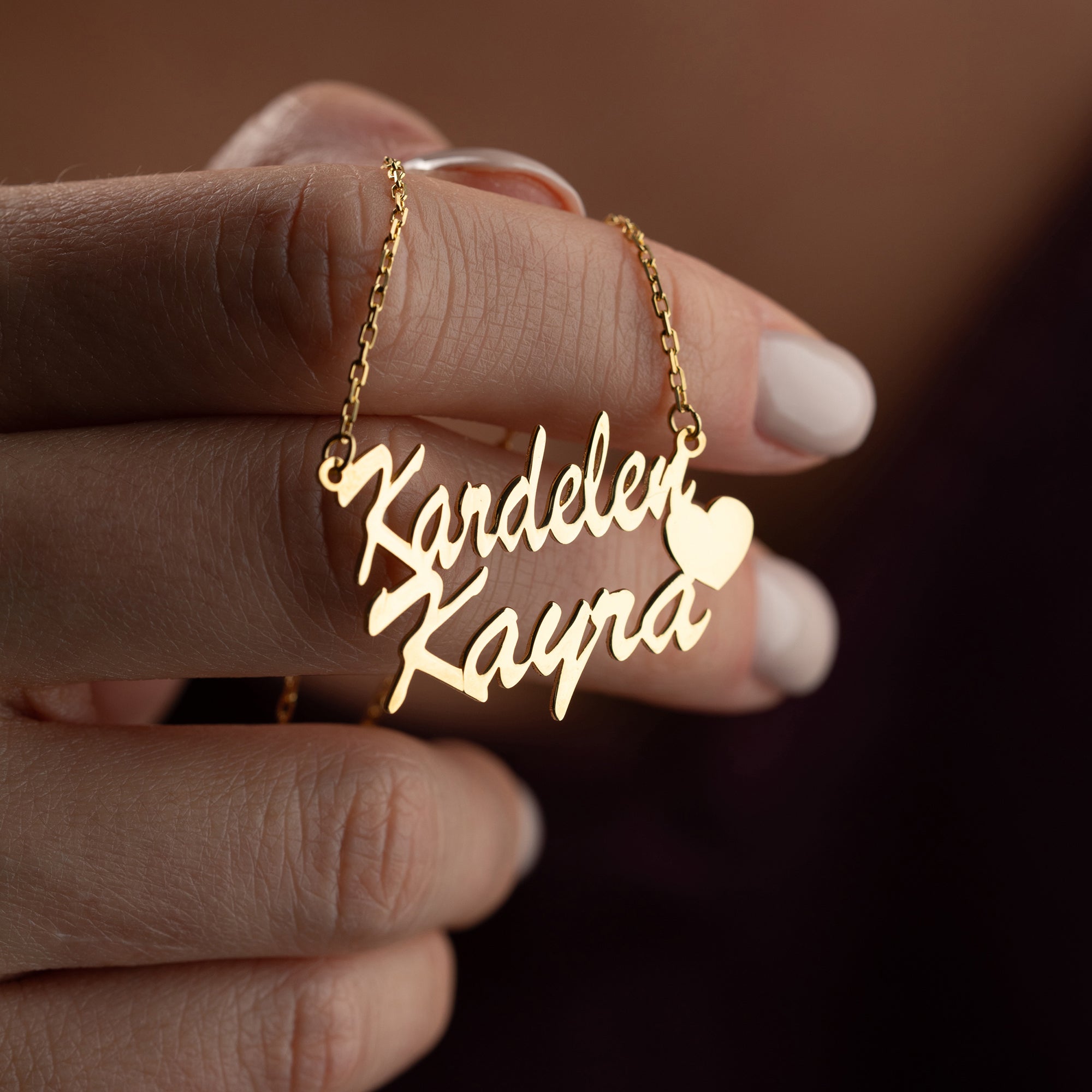 ZWEIER NAMENS HALSKETTE  | 925 SILBER