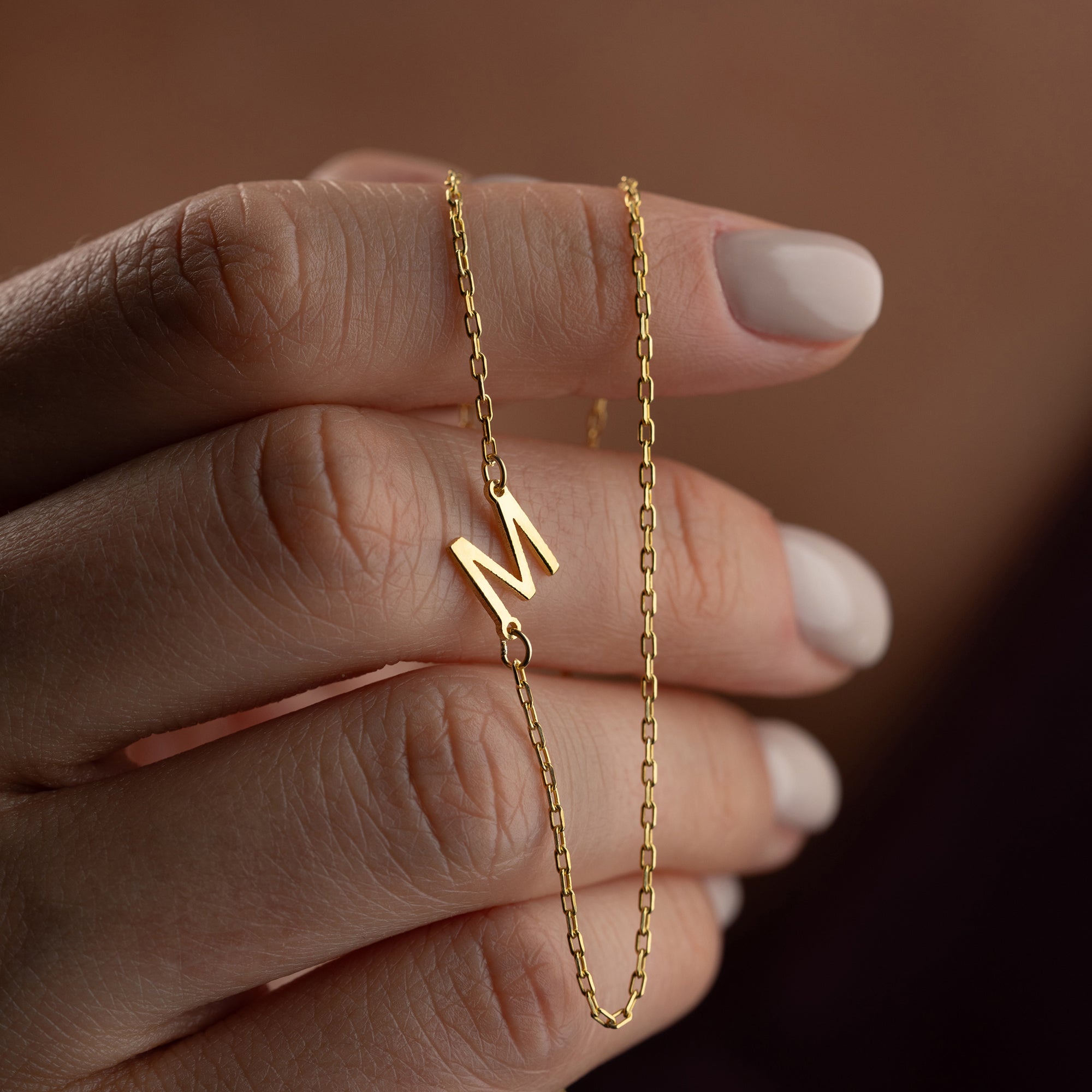 MINIMAL BUCHSTABEN HALSKETTE III | 925 SILBER