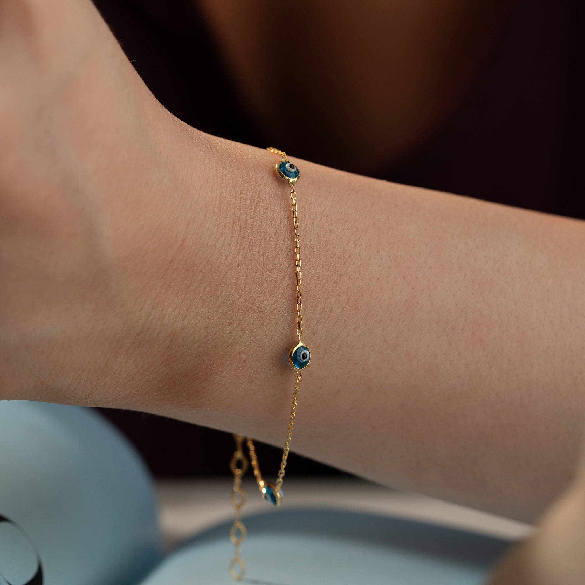 MINIMAL NAZAR BRACELET | 925 SILVER