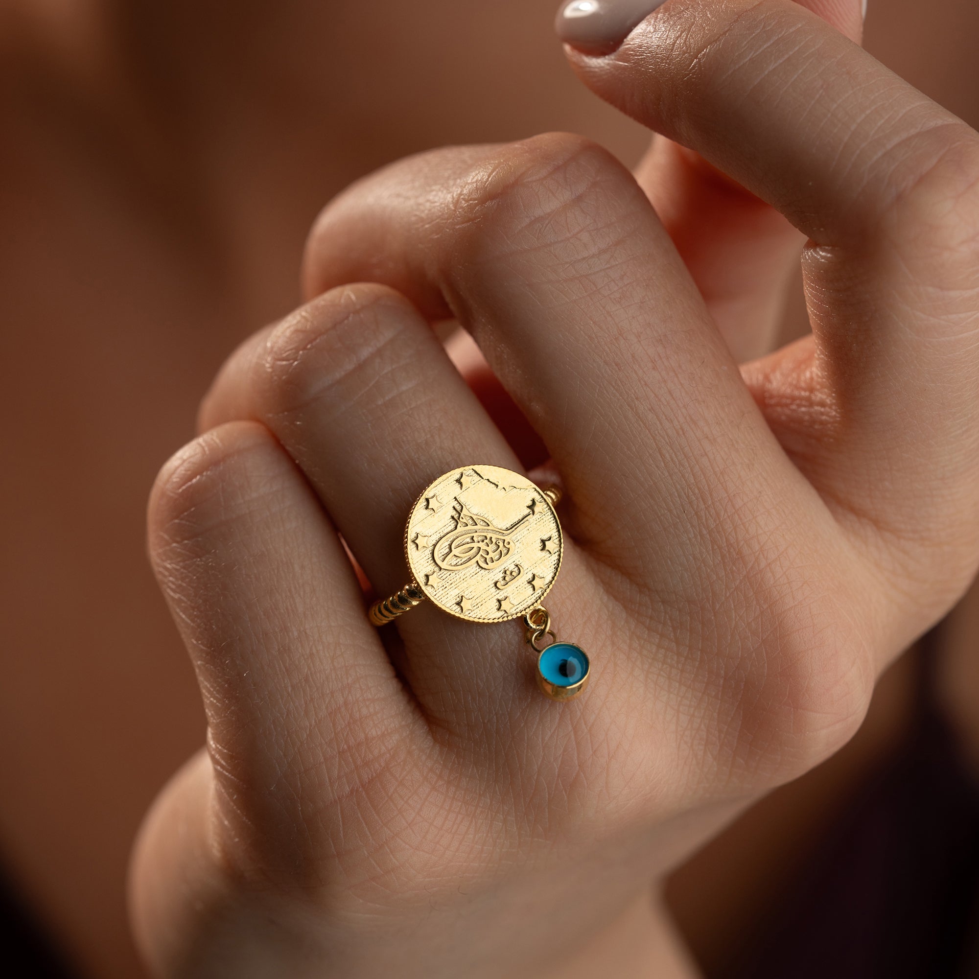 RESAT RING MIT NAZAR | 925 SILBER