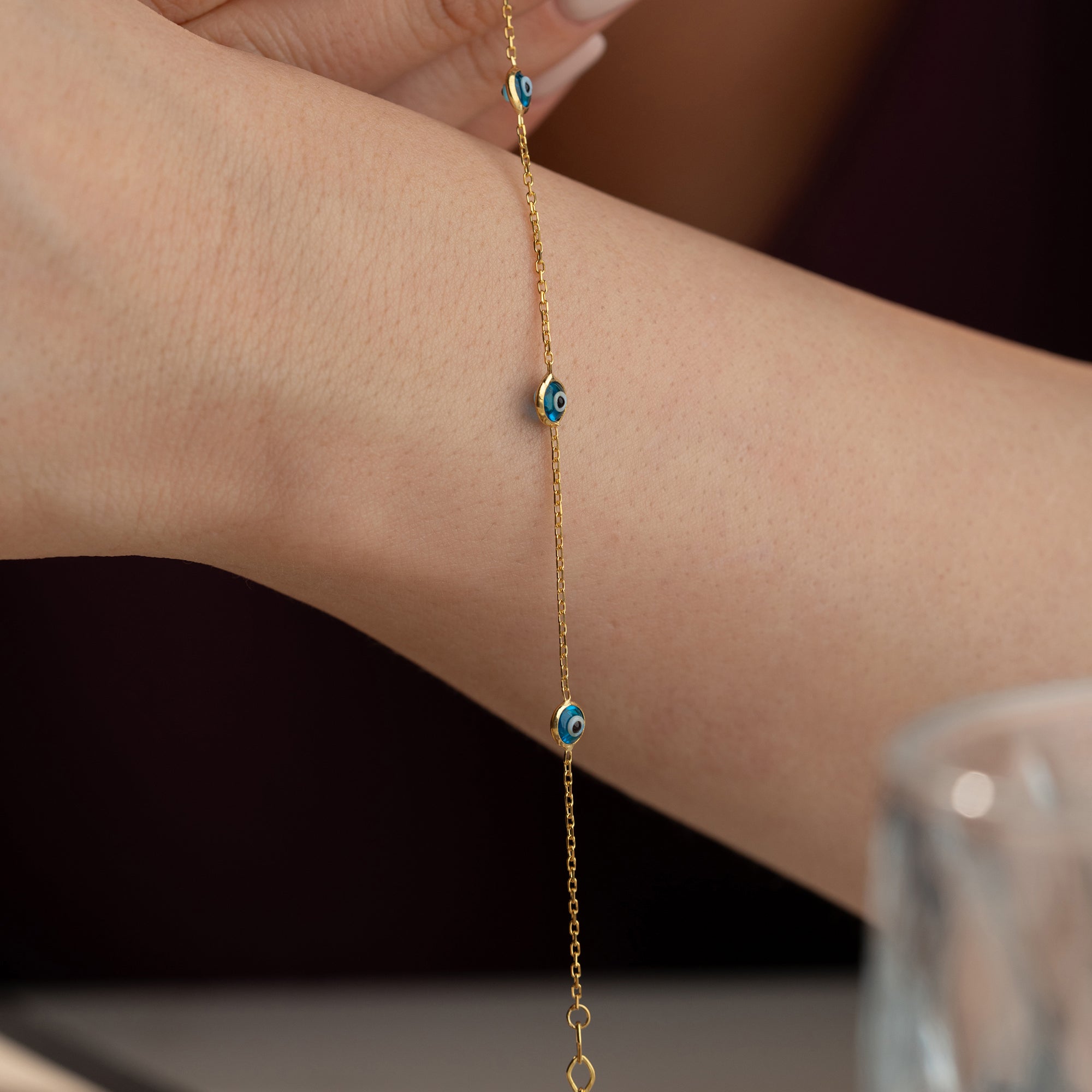 MINIMAL NAZAR BRACELET | 925 SILVER