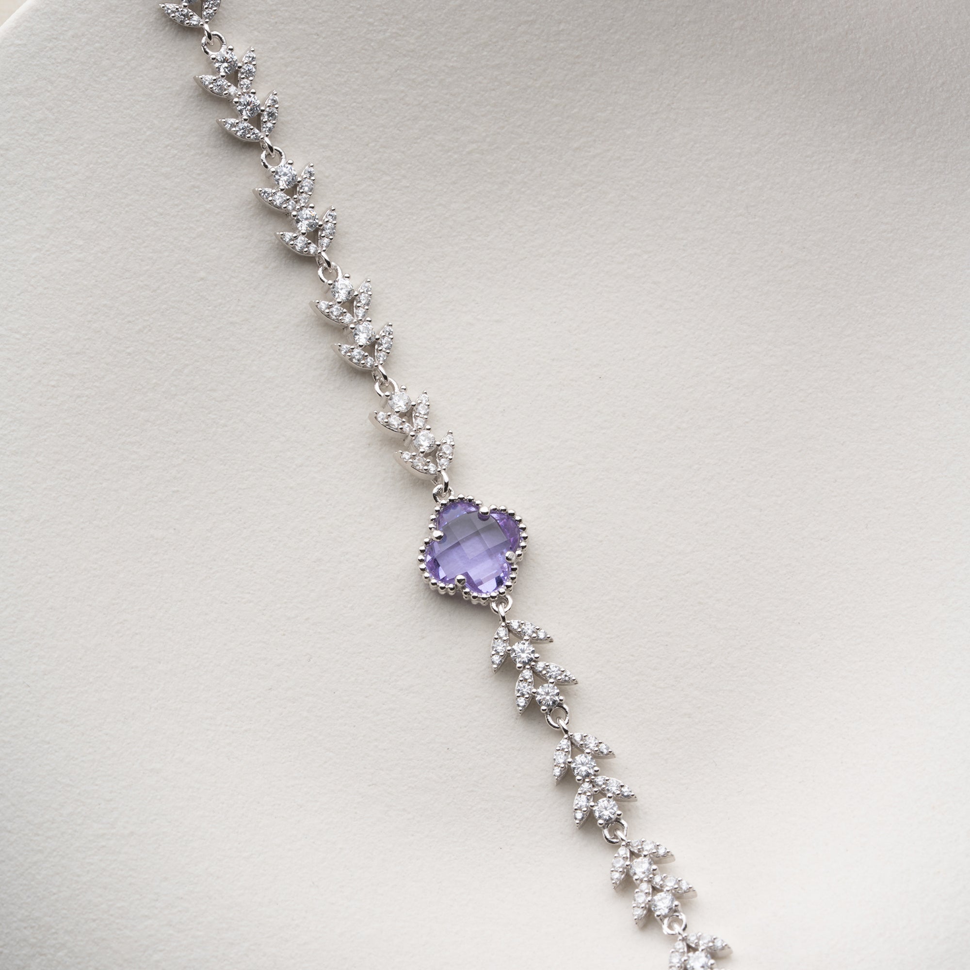 KLEEBLATT MİT BLUMENMOTİV ARMREIFE | 925 SILBER