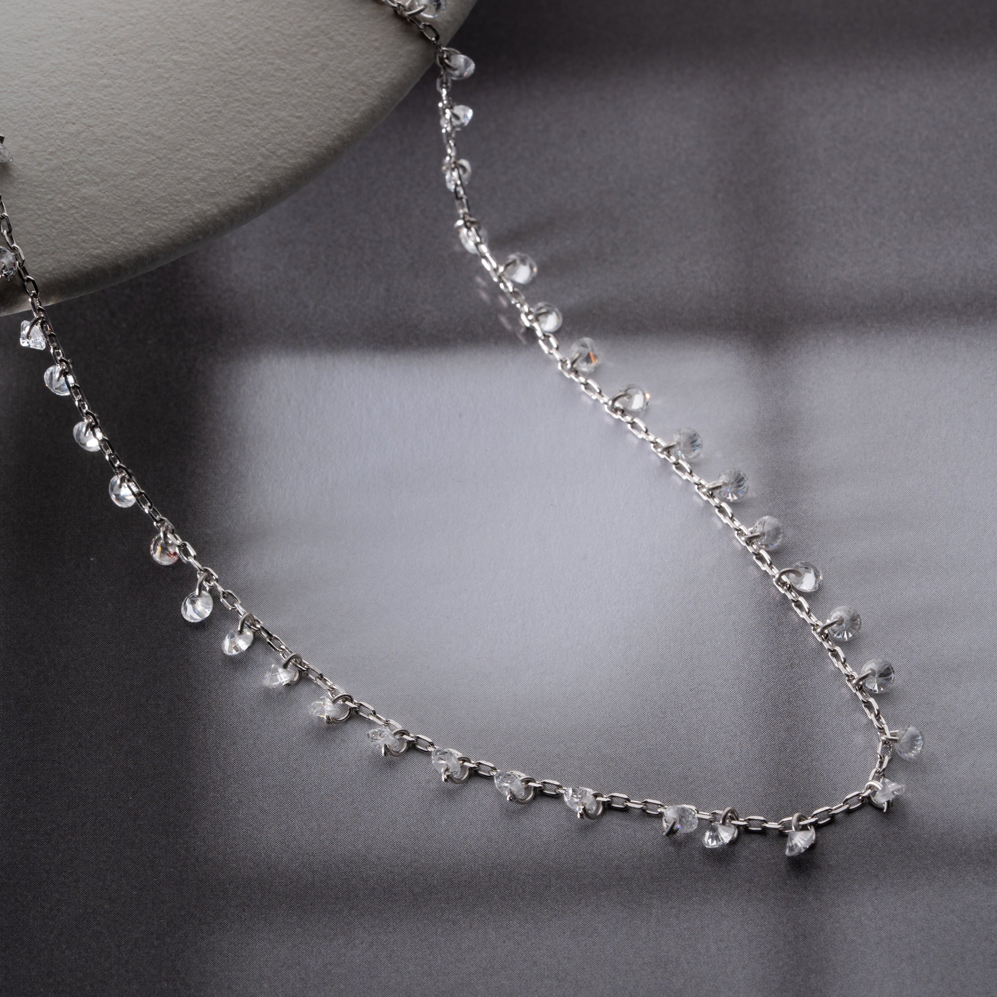 HALSKETTE MIT STEINANHANGER| 925 SILBER