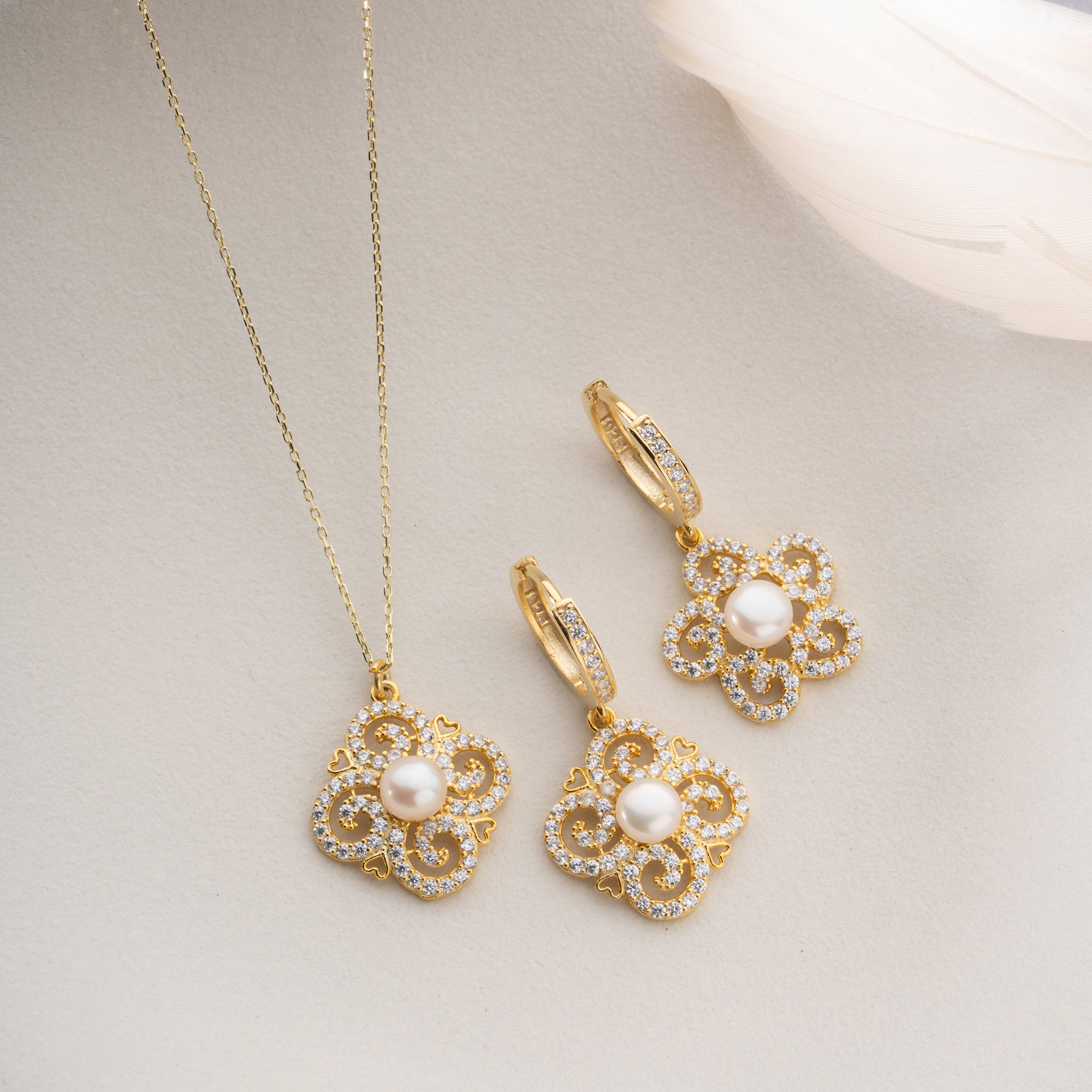 29 HALSKETTE OHRINGE SET  | 925 SILBER