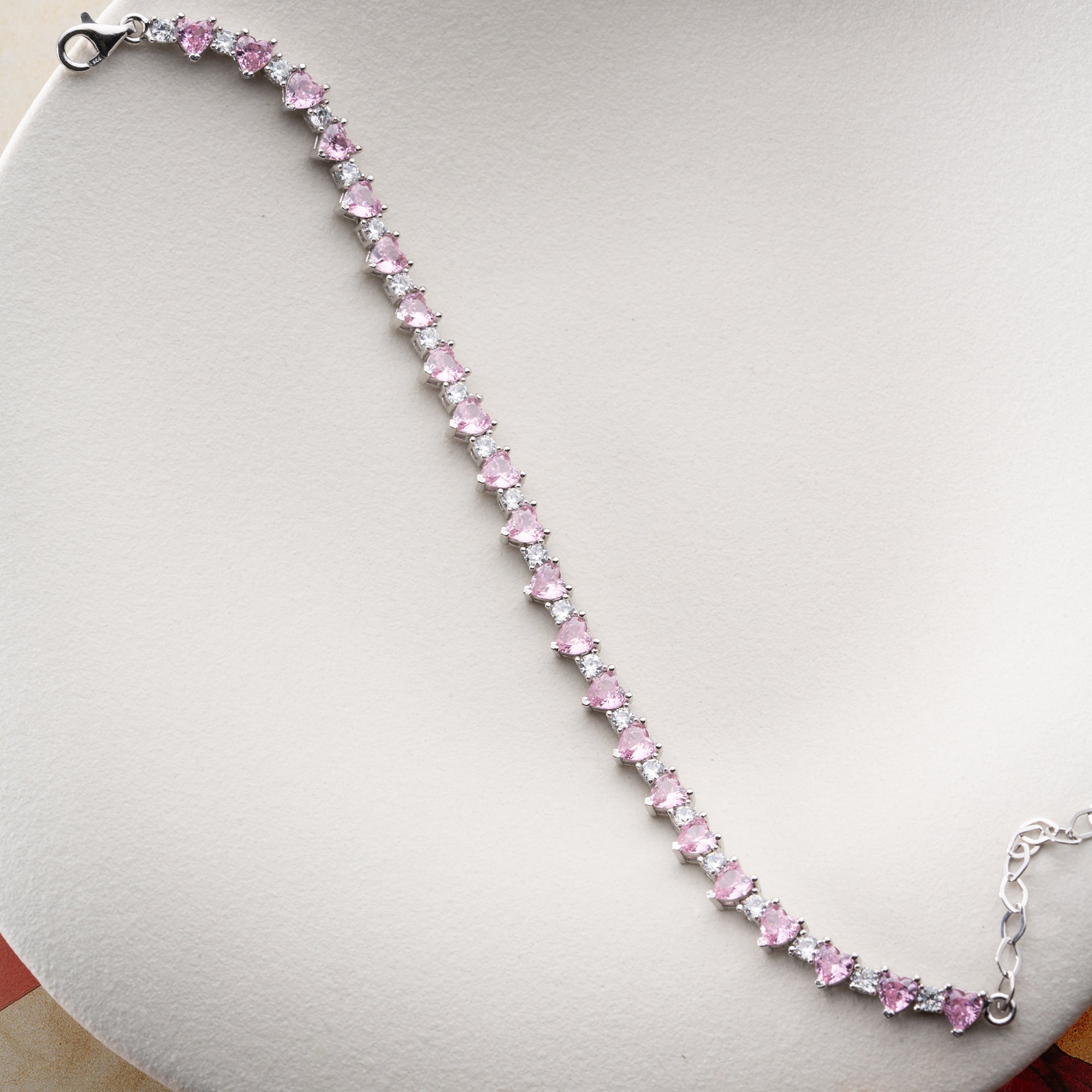 ROSA HERZ ARMKETTE | 925 SILBER