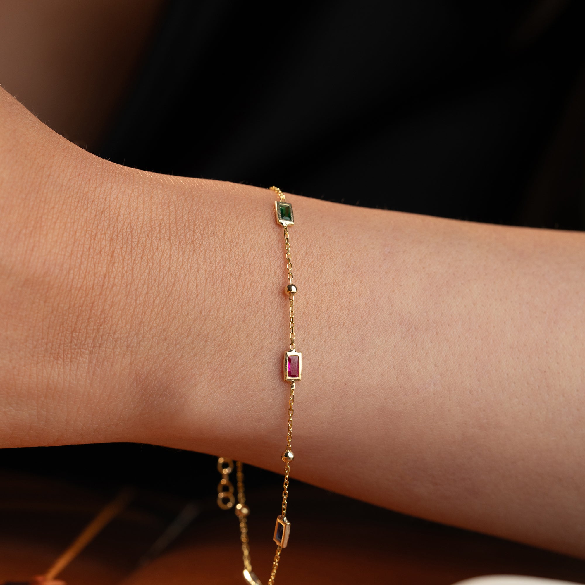 STEIN MISCHEN ARMREIFE | 925 SILBER