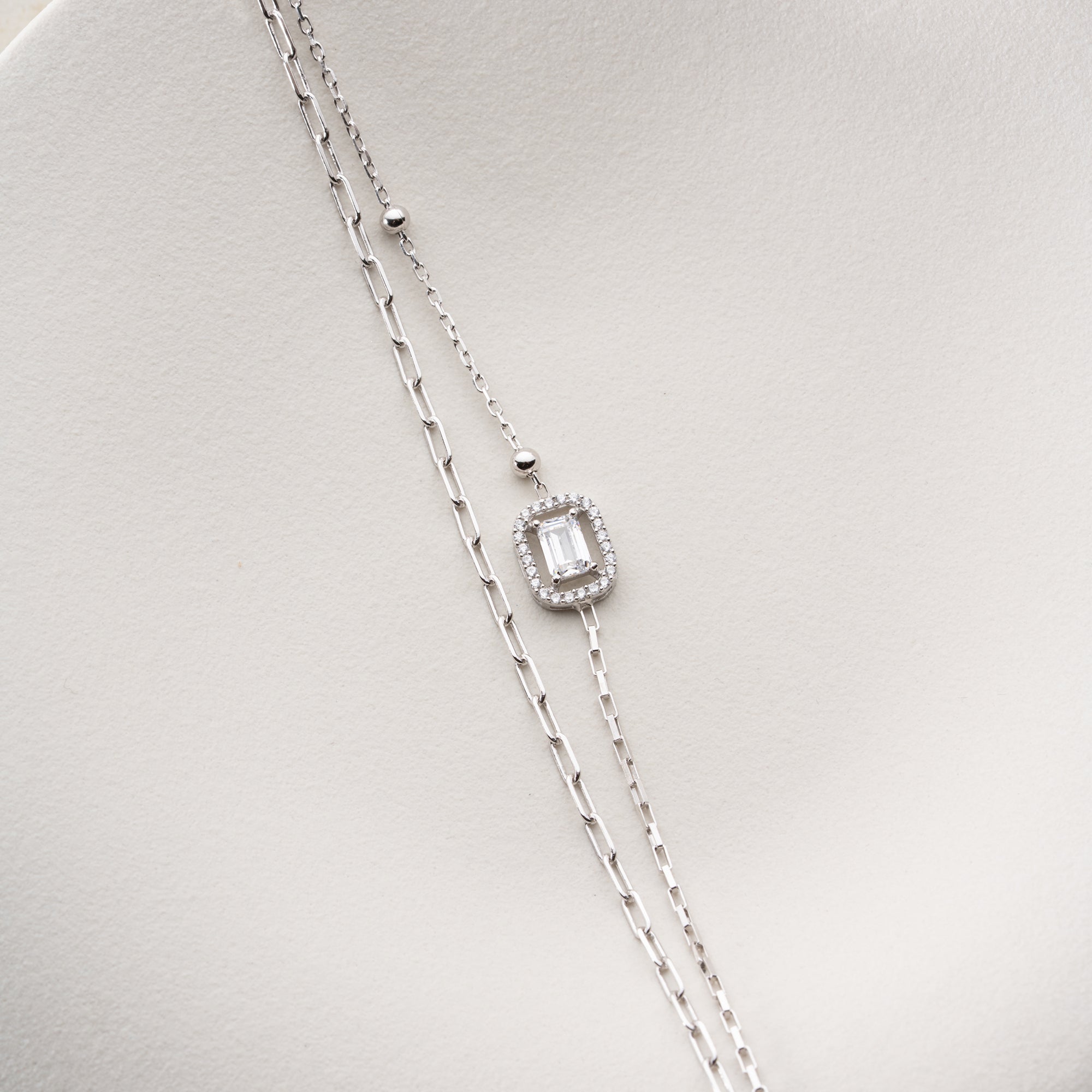 DUO BAGUETTE ARMKETTE | 925 SILBER