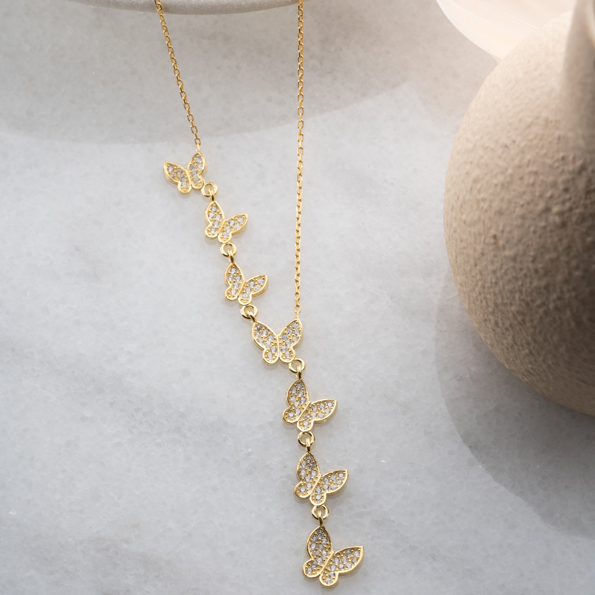 BUTTERFLY LINE HALSKETTE | 925 SILBER