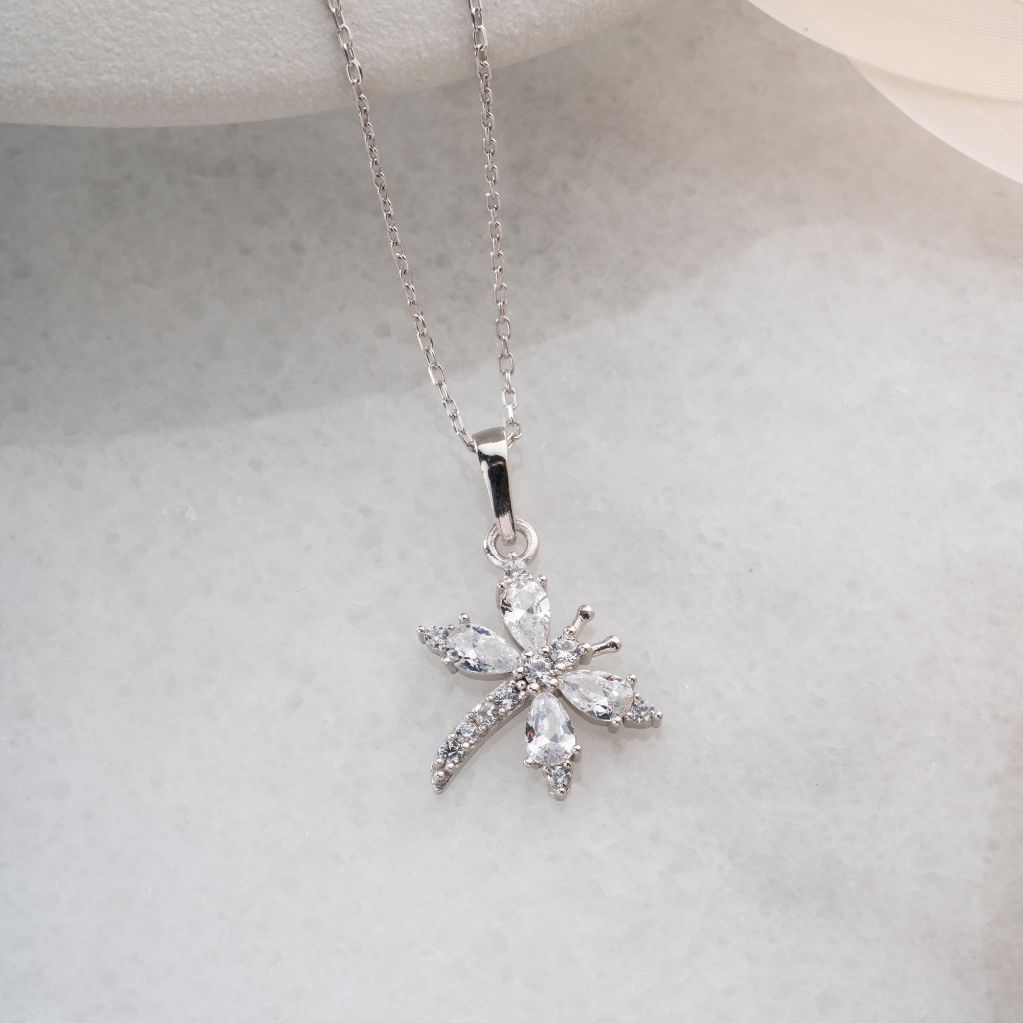 BAGUETTE LIBELLE HALSKETTE | 925 SILBER