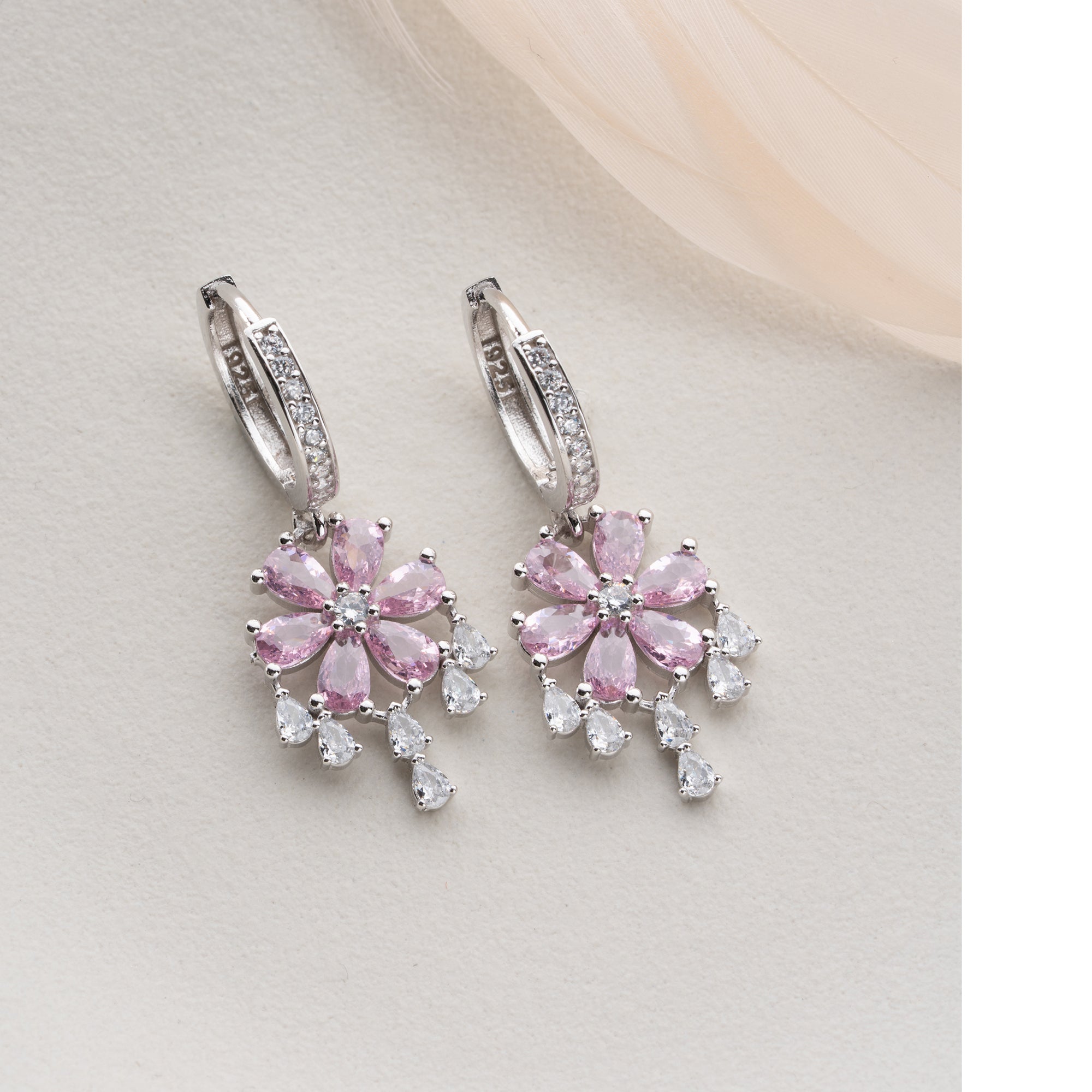 Zirconia Cloverleaf Earrings | 925 Silver