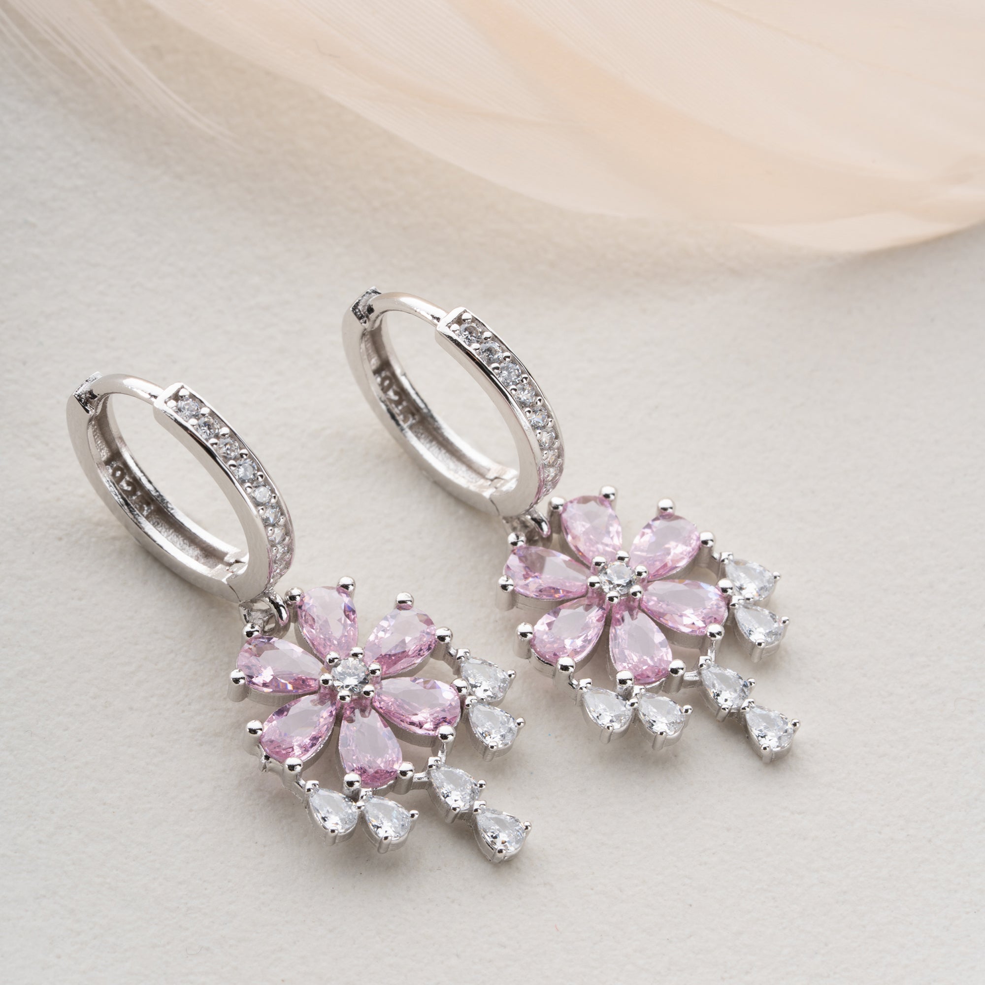 Zirconia Cloverleaf Earrings | 925 Silver