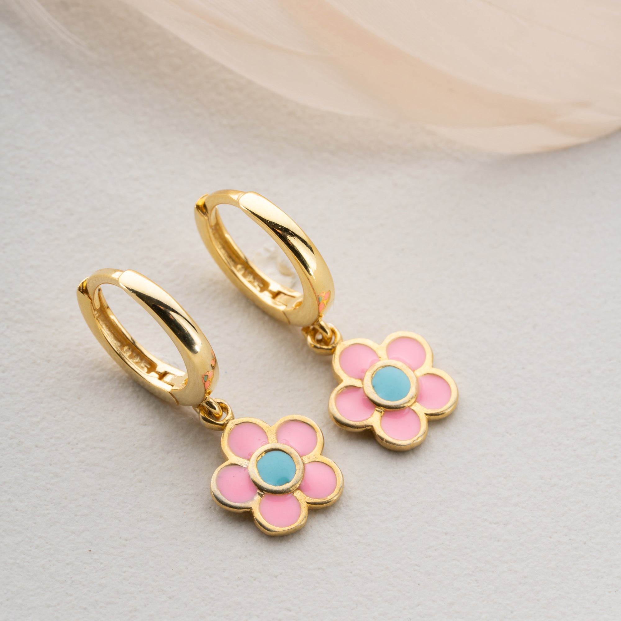 BUNTE GÄNSEBLÜMCHEN OHRRINGE | 925 SILBER