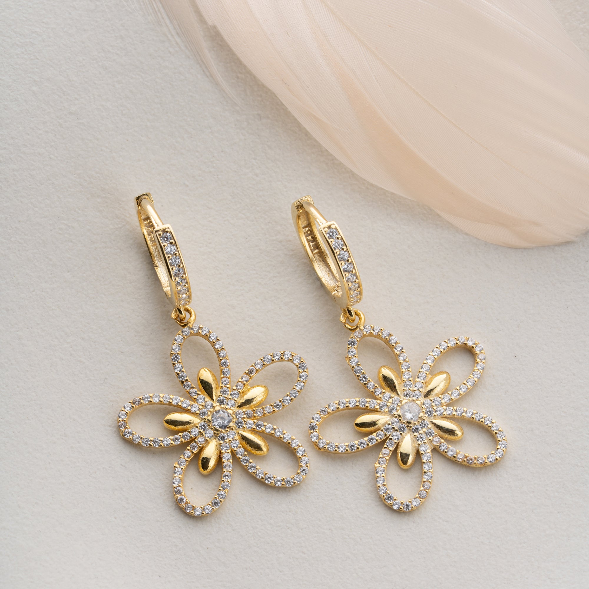 Zirconia Cloverleaf Earrings | 925 Silver