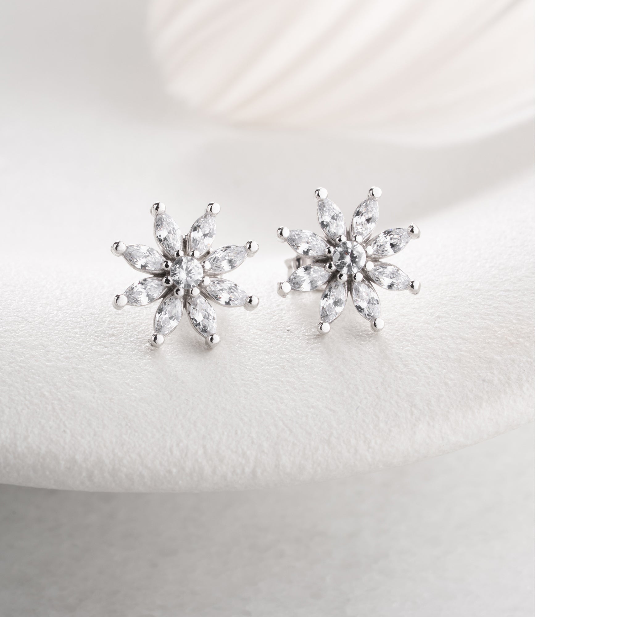 Zirconia Cloverleaf Earrings | 925 Silver