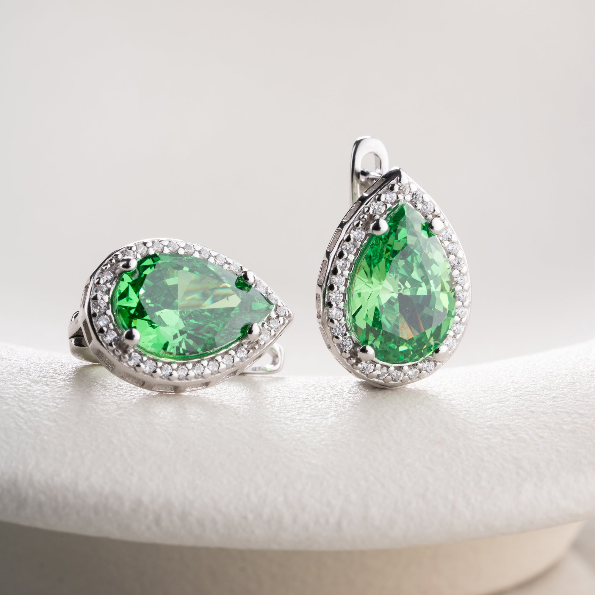 Zirconia Cloverleaf Earrings | 925 Silver