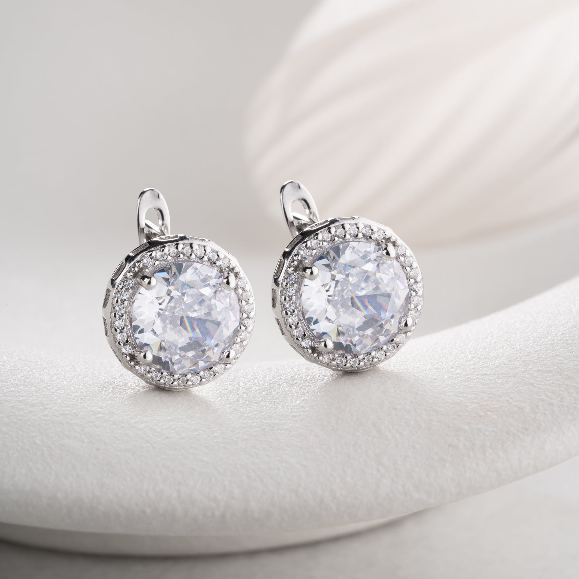 Zirconia Cloverleaf Earrings | 925 Silver