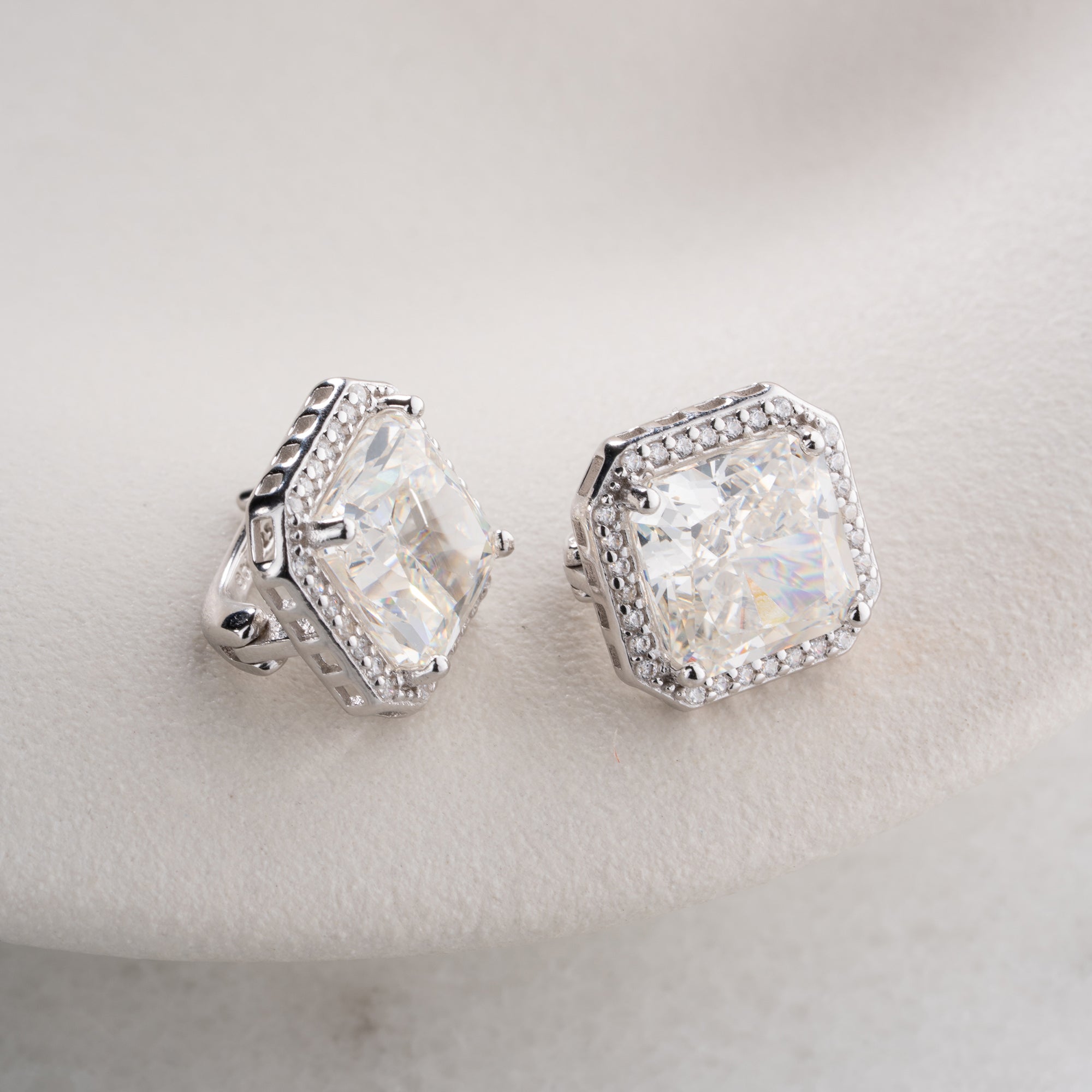 Zirconia Cloverleaf Earrings | 925 Silver