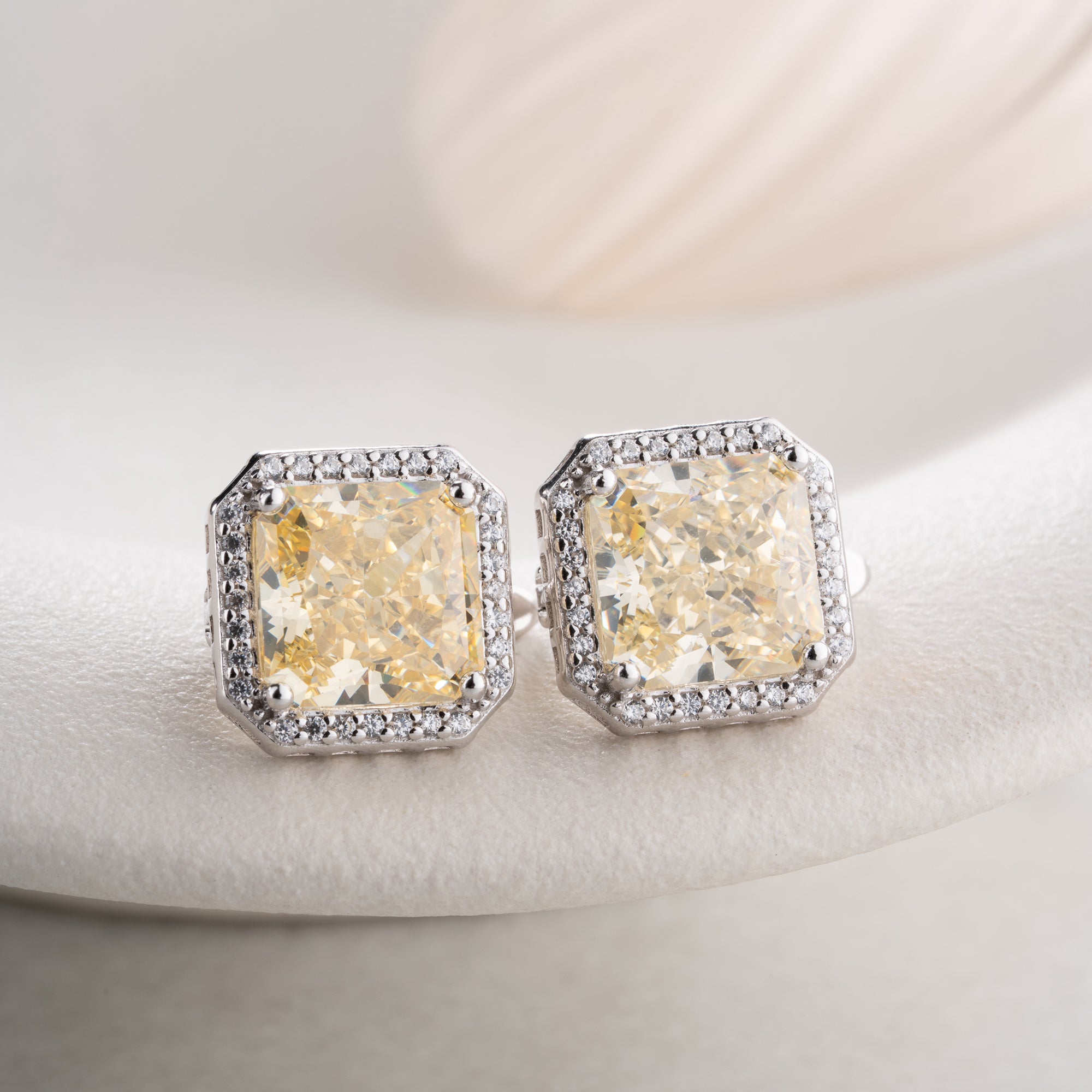 Zirconia Cloverleaf Earrings | 925 Silver