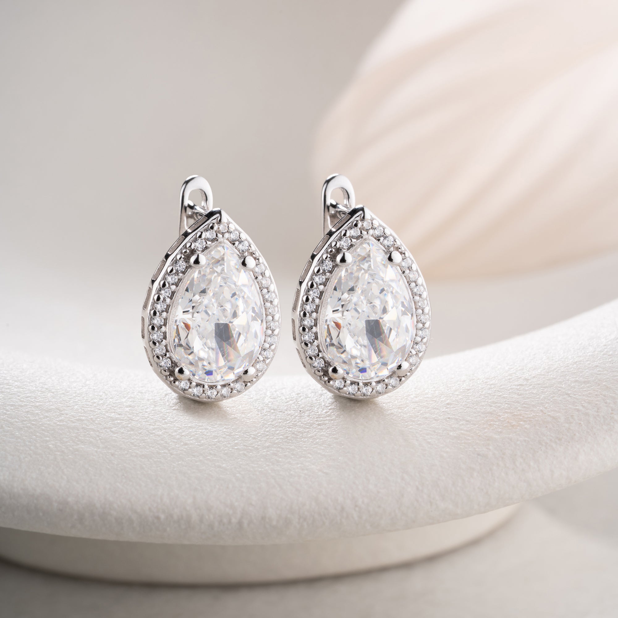 Zirconia Cloverleaf Earrings | 925 Silver