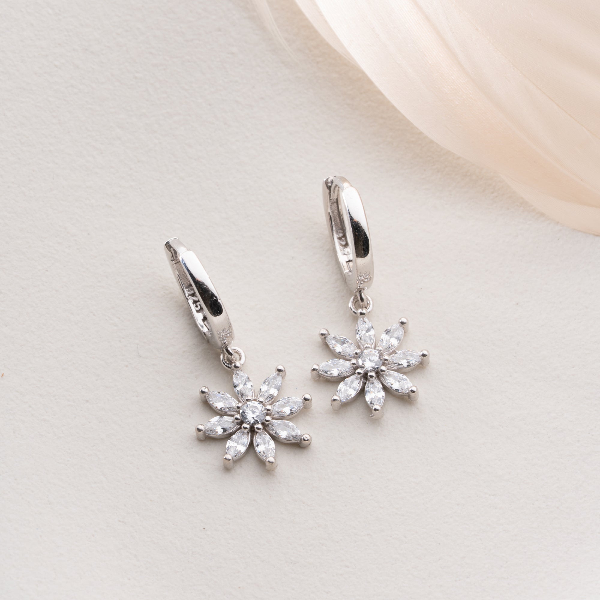 Zirconia Cloverleaf Earrings | 925 Silver