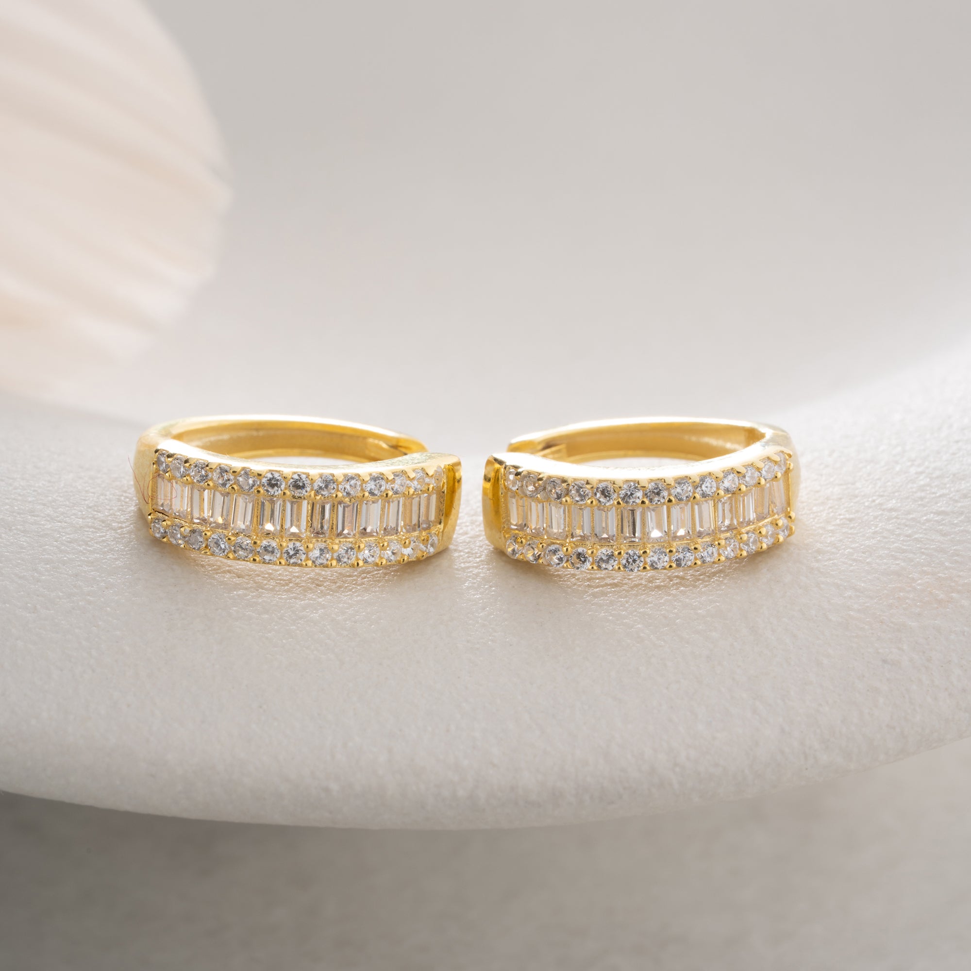 BAGUETTE HOOP OHRRINGE | 925 SILBER