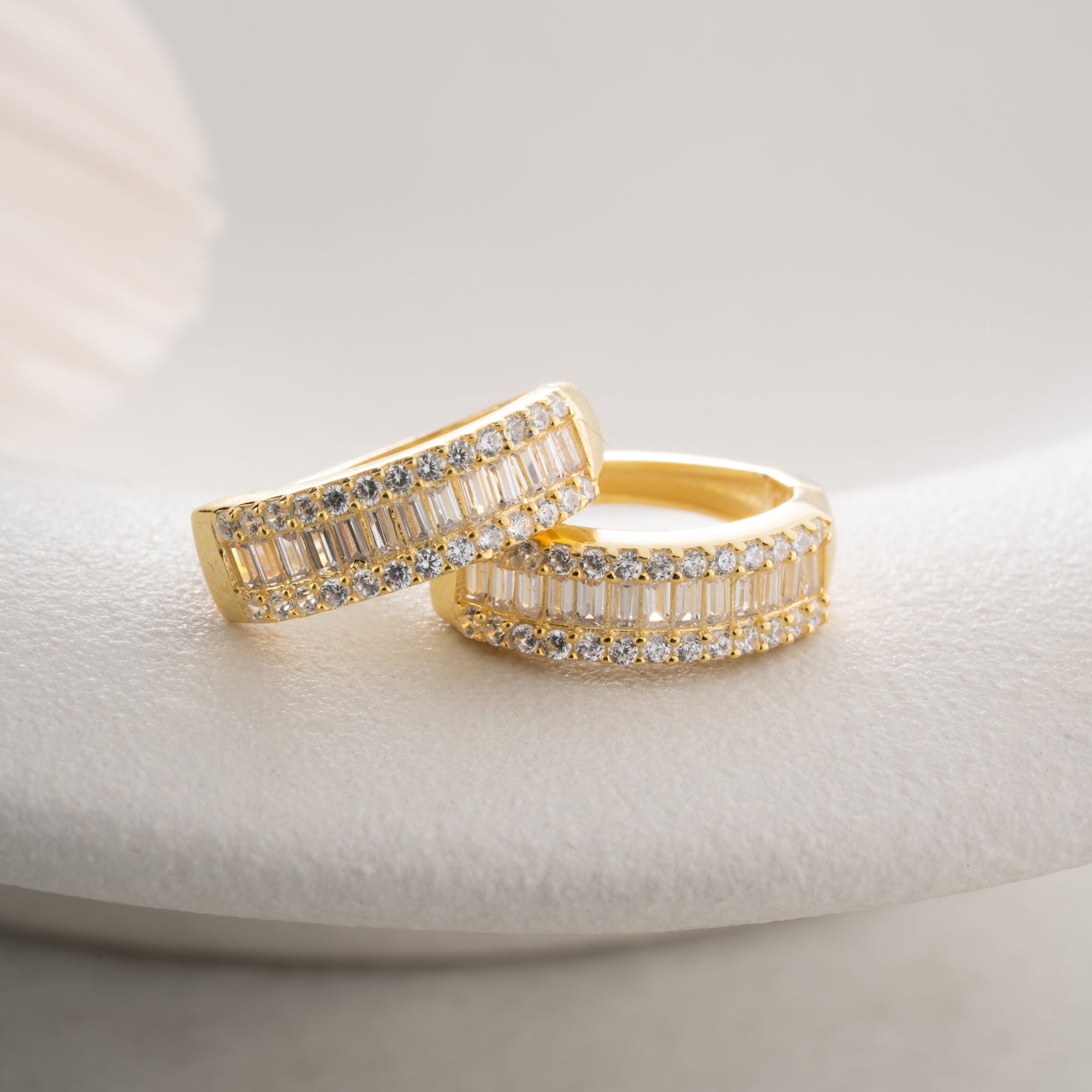 BAGUETTE HOOP OHRRINGE | 925 SILBER