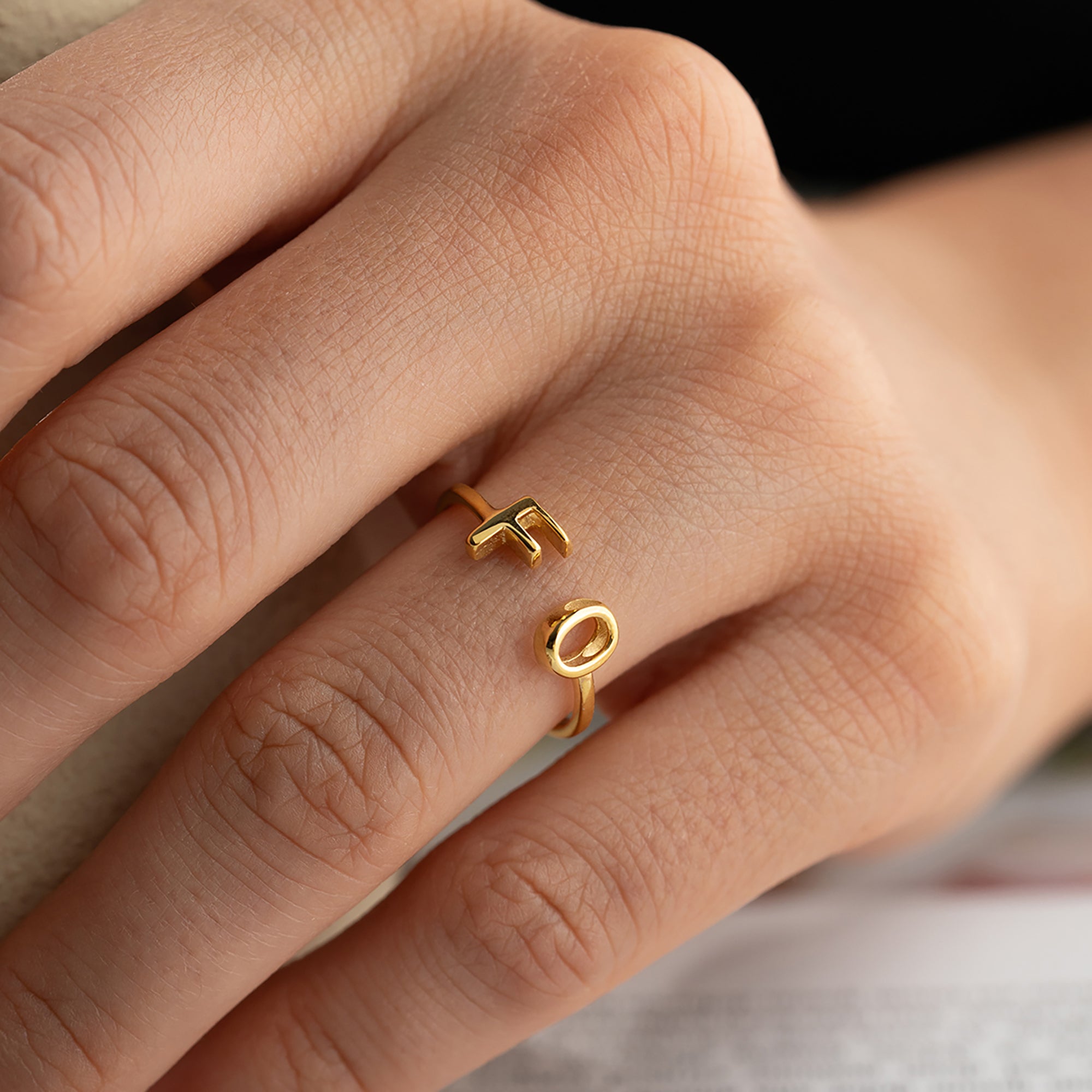 BUCHSTABEN RING | 925 SILBER