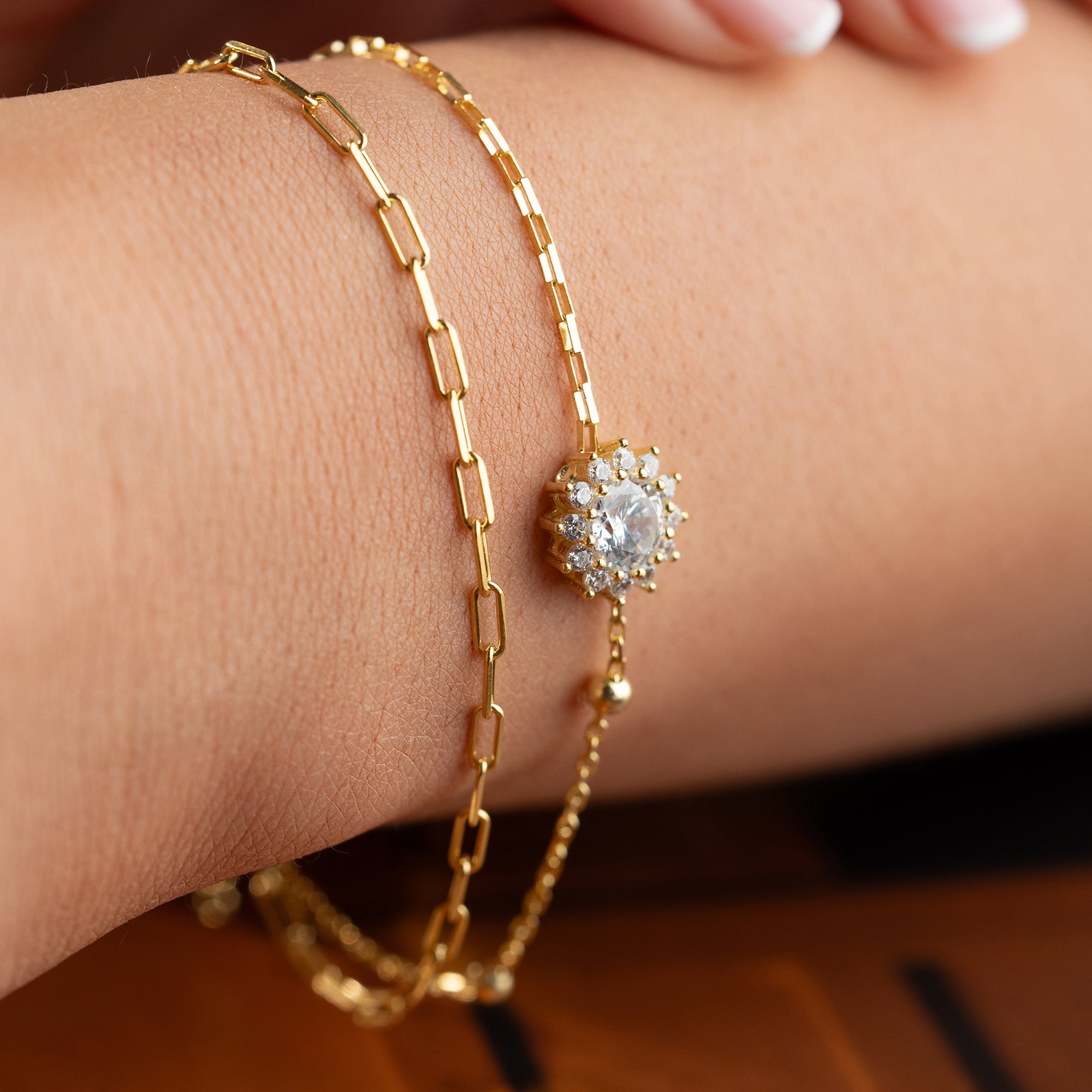 DUO SOLİTAR ARMKETTE | 925 SILBER