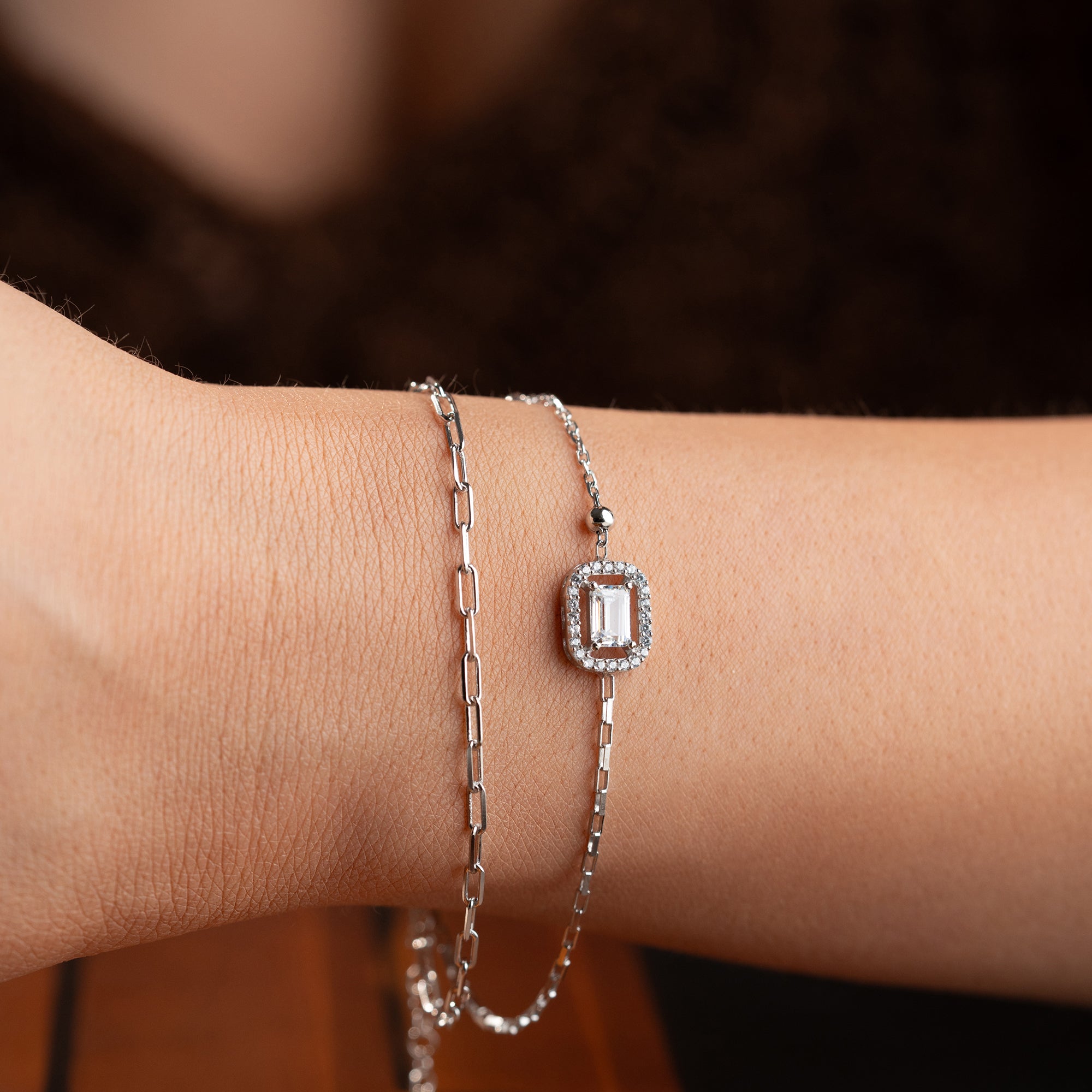 DUO BAGUETTE ARMKETTE | 925 SILBER