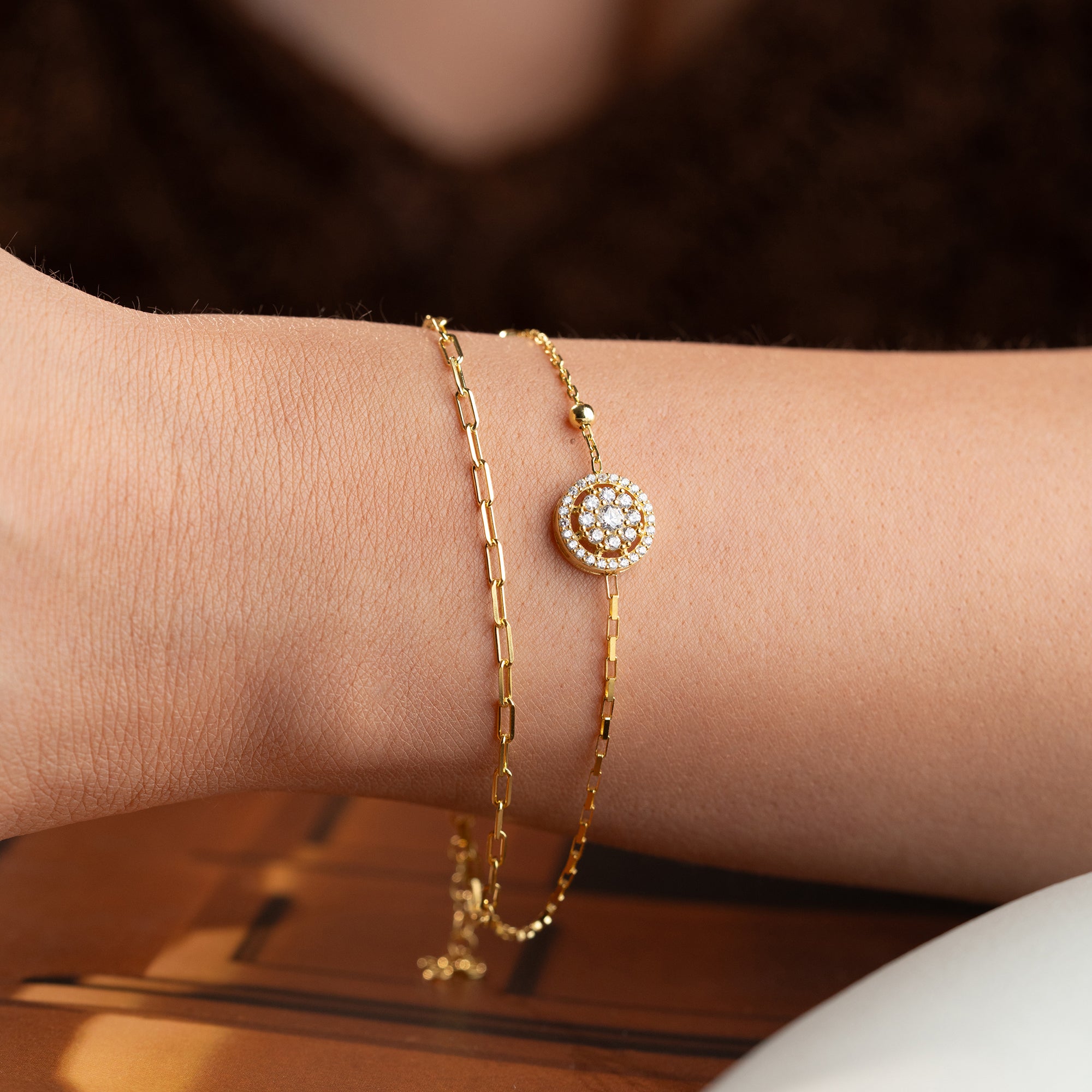 DUO DİAMANTMONTAGE ARMKETTE | 925 SILBER