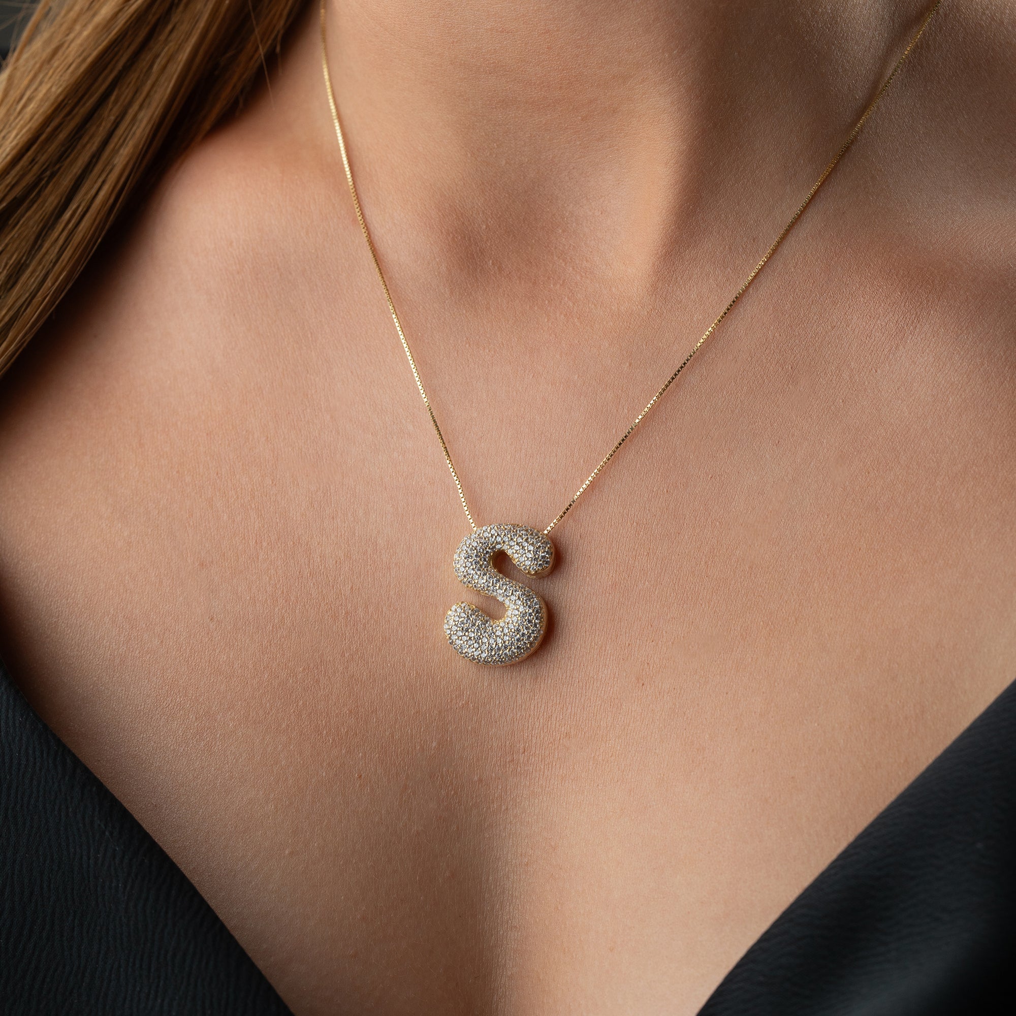 ICON BOMB ZIRKONIA BUCHSTABEN HALSKETTE | 925 SILBER