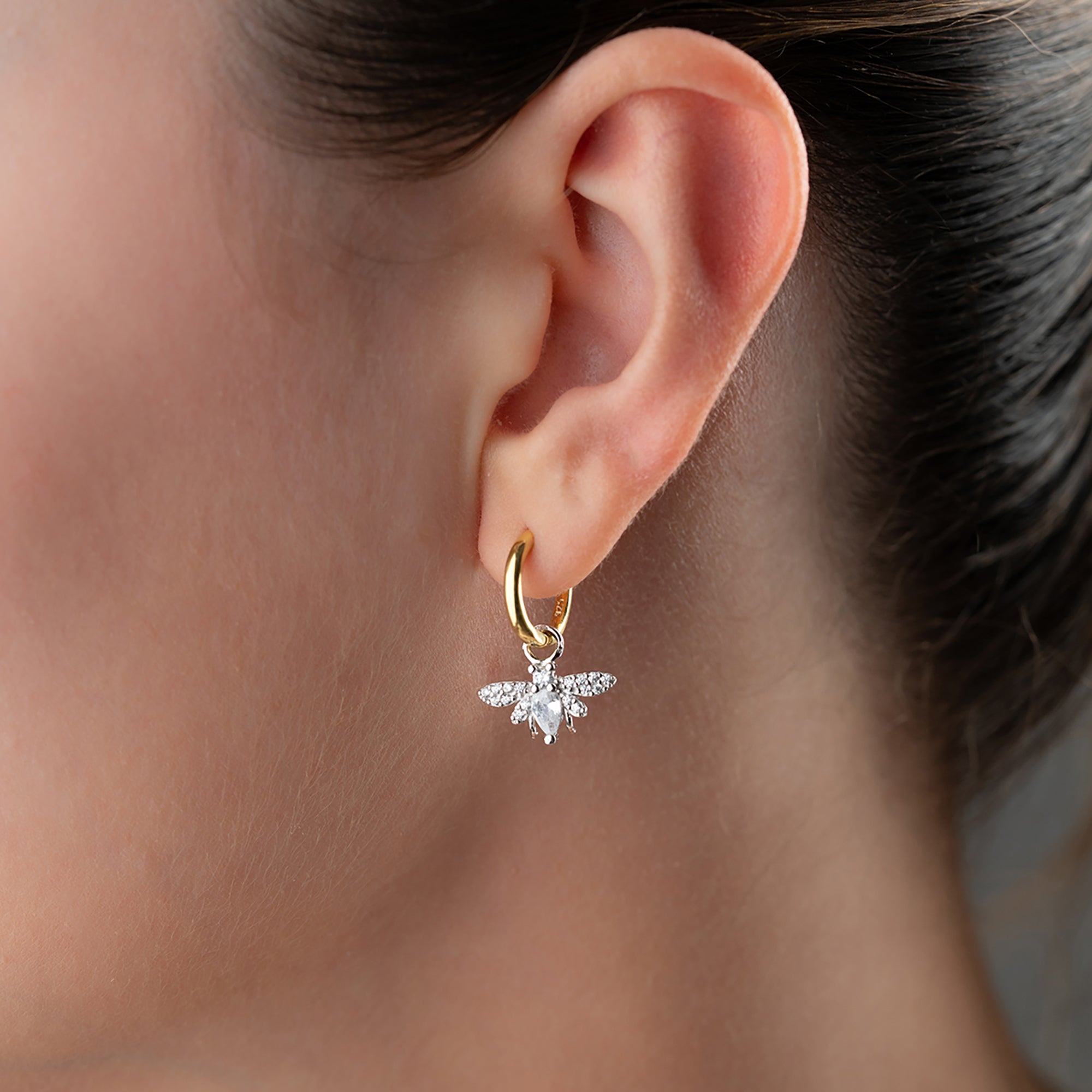 BEE PEARL EARRINGS | 925 SILVER