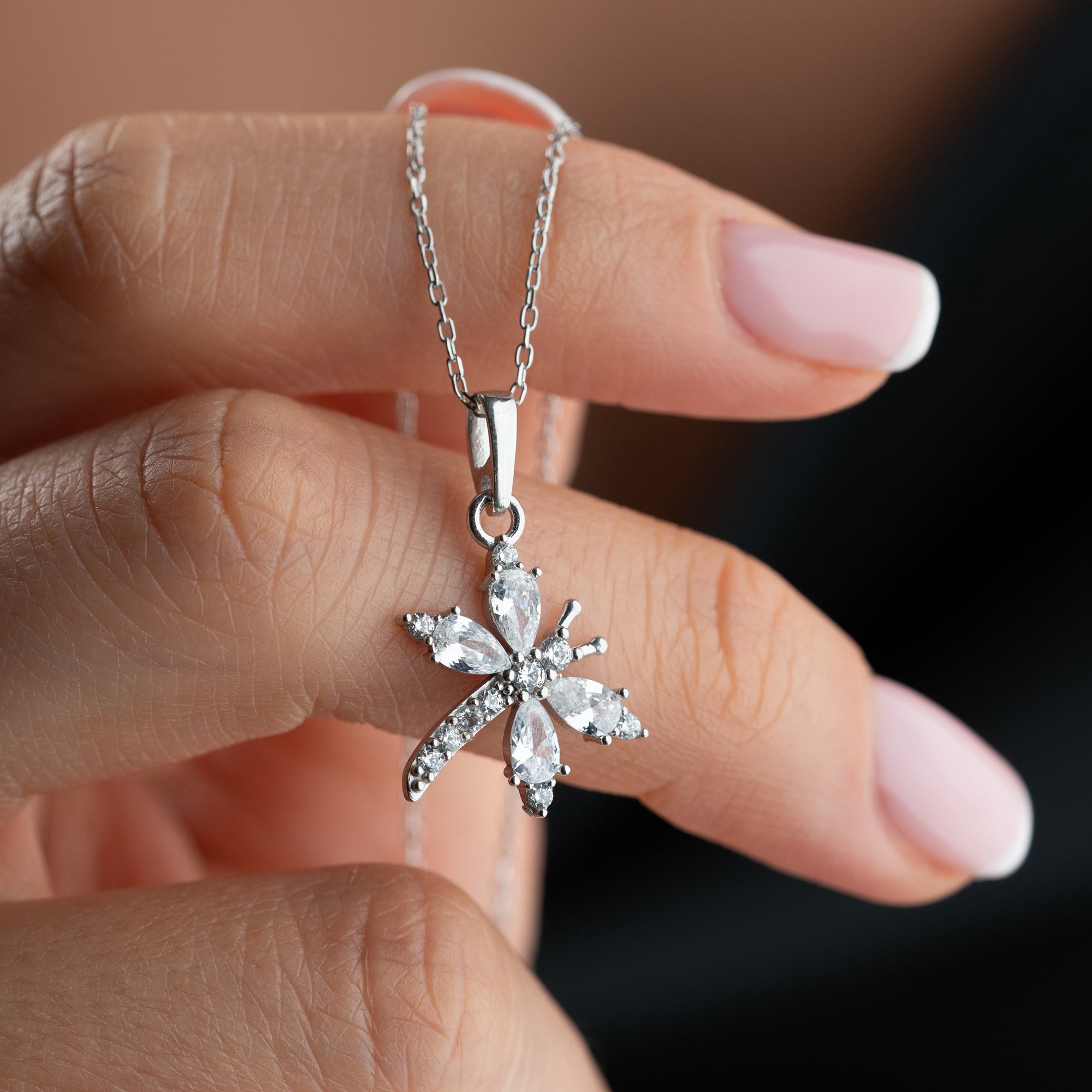 BAGUETTE LIBELLE HALSKETTE | 925 SILBER