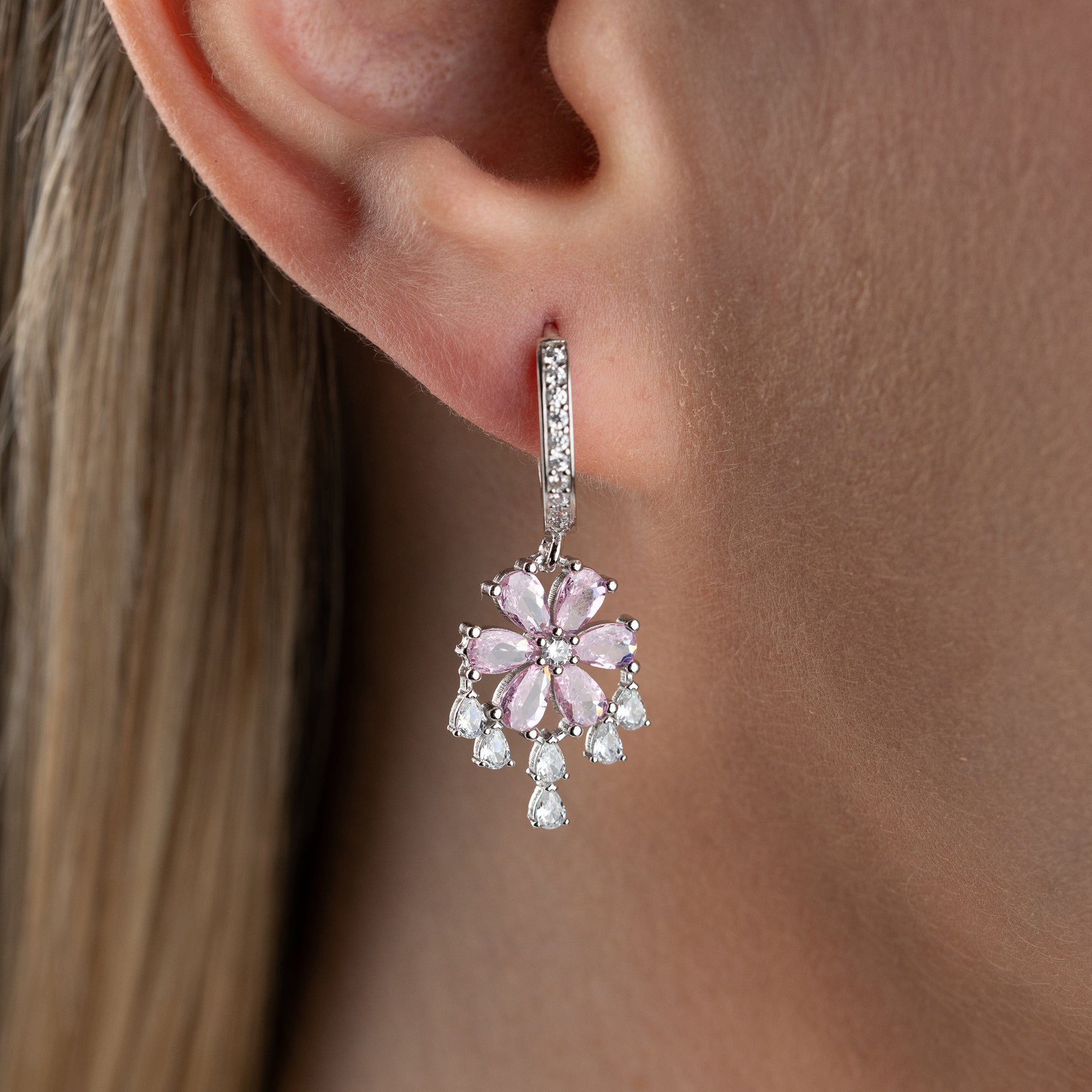 Zirconia Cloverleaf Earrings | 925 Silver