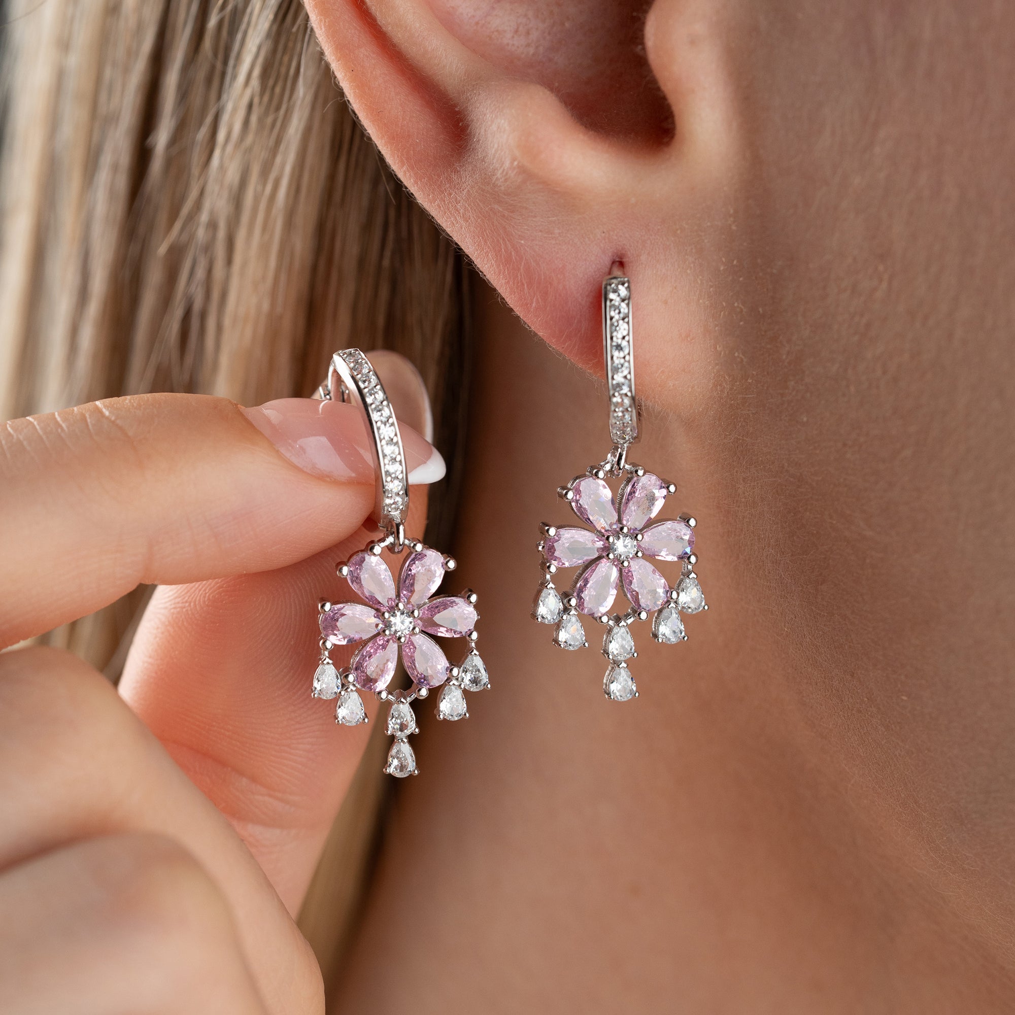Zirconia Cloverleaf Earrings | 925 Silver