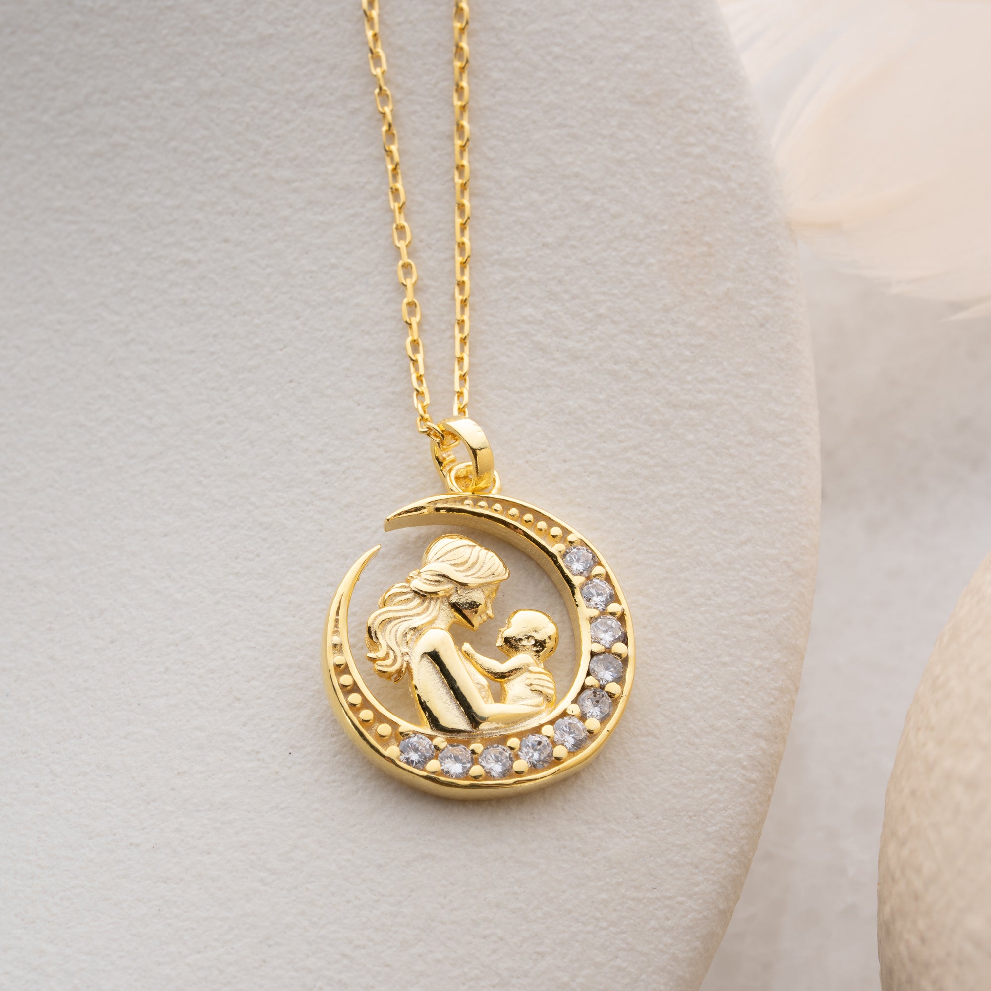 MOM MOON HALSKETTE | 925 SILBER