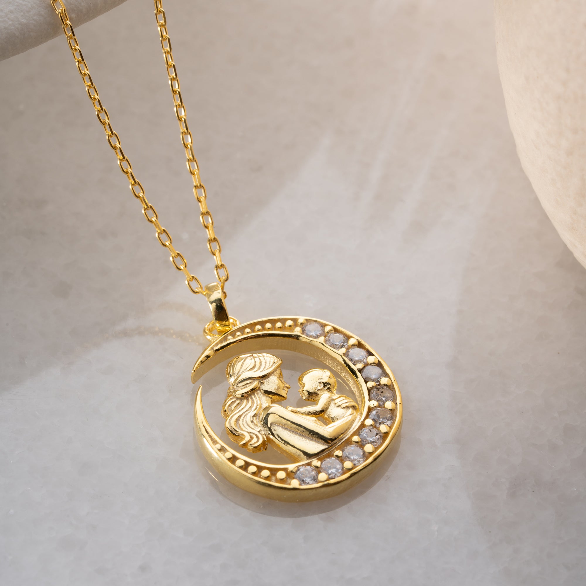 MOM MOON HALSKETTE | 925 SILBER