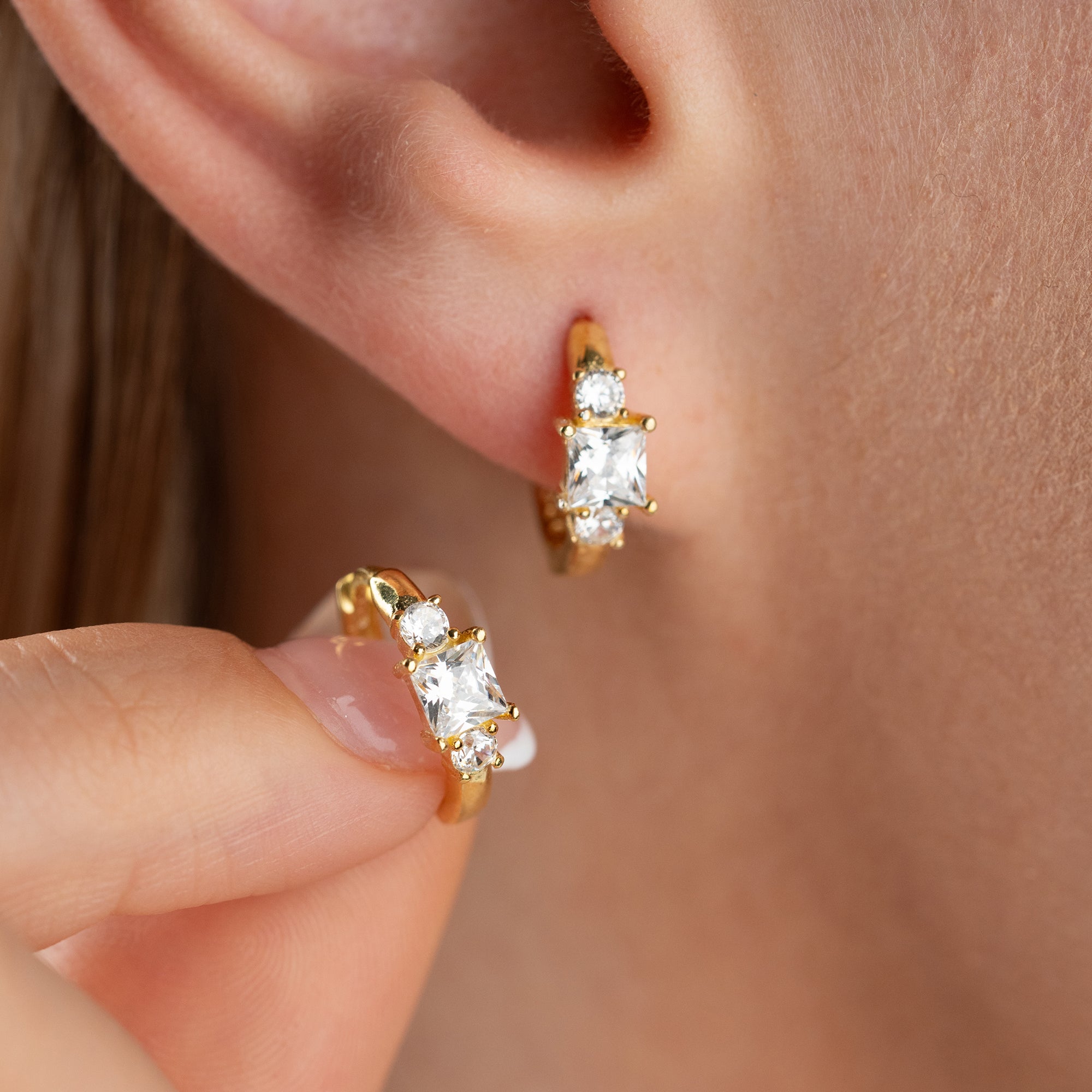 SOLITARRING  OHRRINGE | 925 SILBER