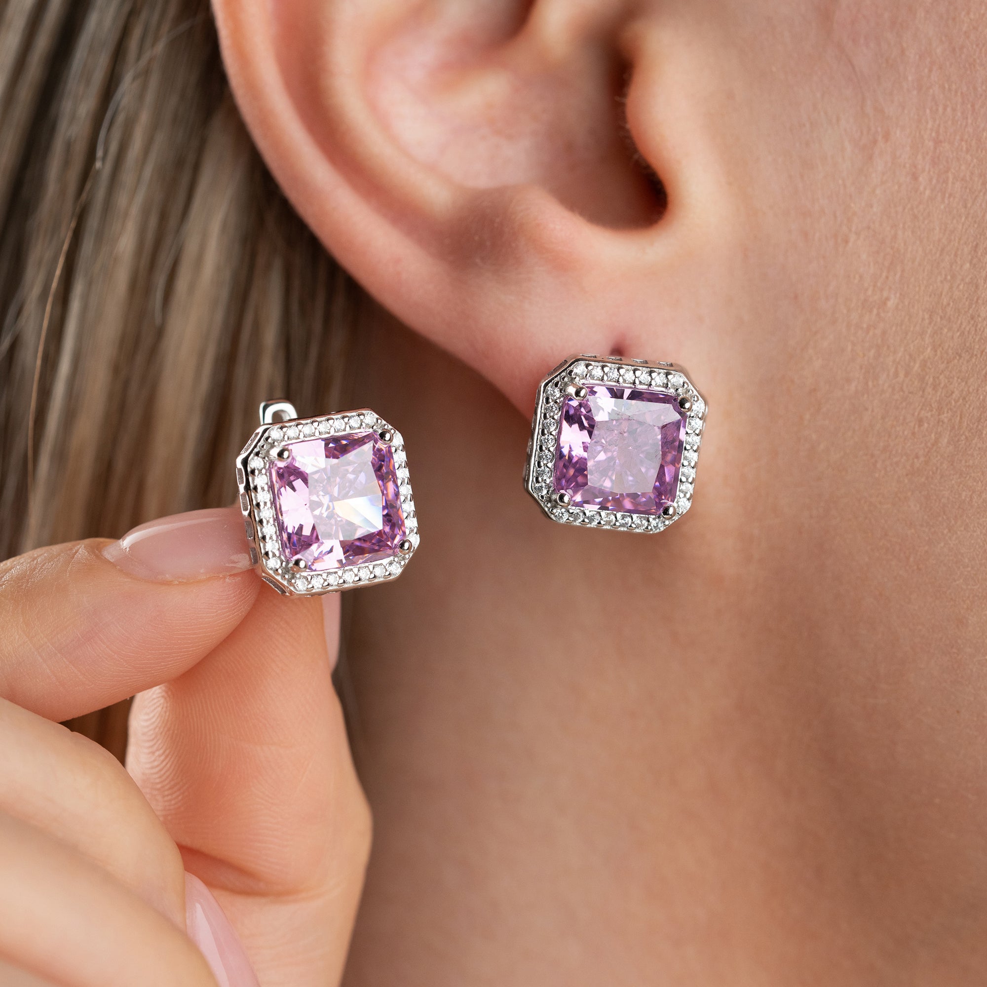 Zirconia Cloverleaf Earrings | 925 Silver