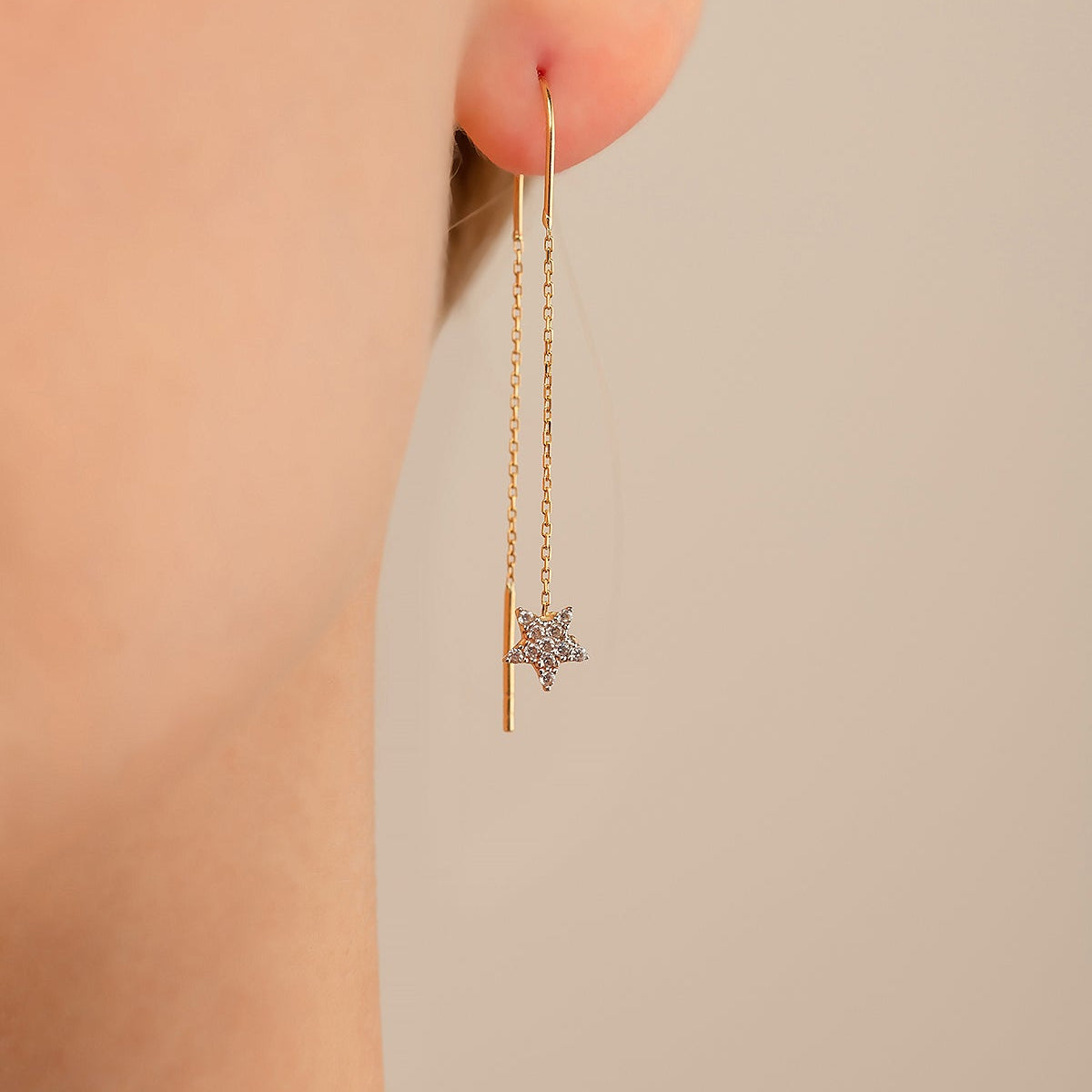 DUSCHE SCHWINGEND OHRRINGE | 14K GOLD