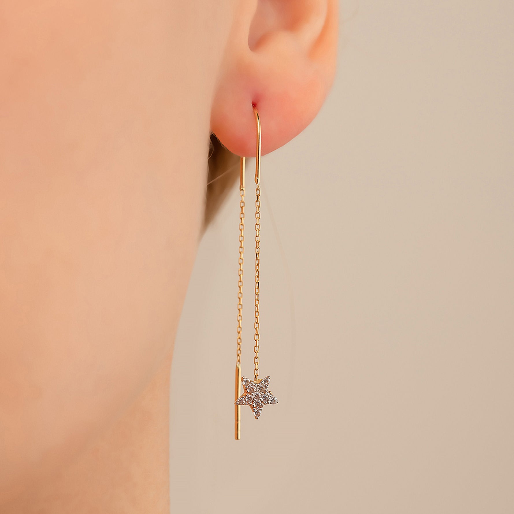 DUSCHE SCHWINGEND OHRRINGE | 14K GOLD