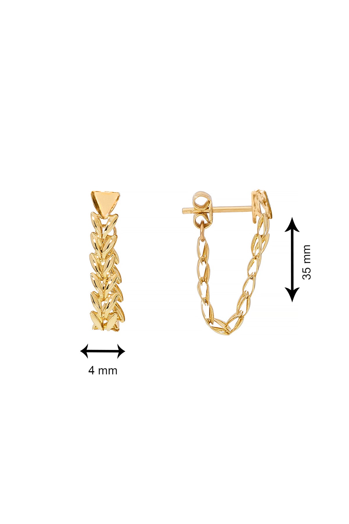SCHWINGENDE PARS OHRRINGE | 14K GOLD
