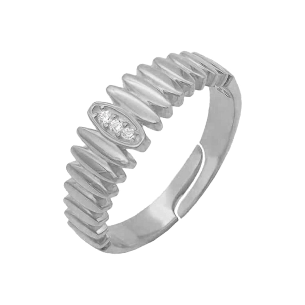 Wave Design Zirkonia Ring (6985729114157)