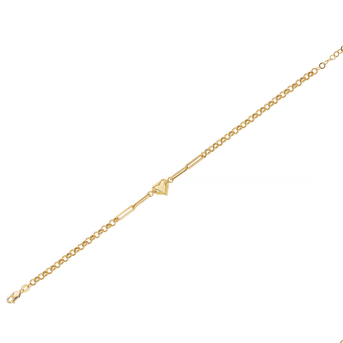 HERZ-DOCH ANHÄNGER ARMKETTE | 14K GOLD