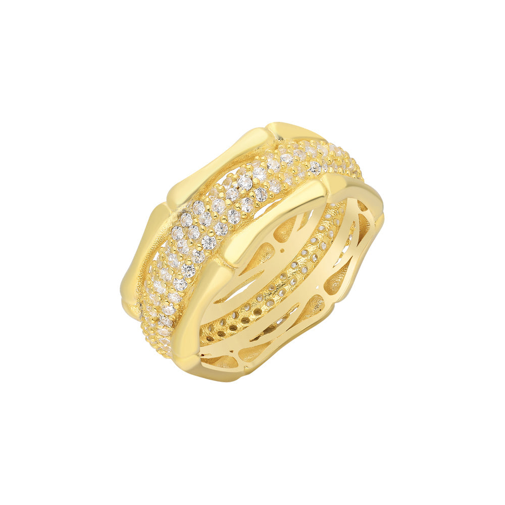 Knochig Zirkonia Ring (7067671429165)