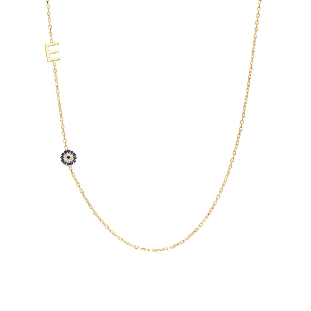 Kardelen LETTER x Nazar Necklace - 925 SILBER